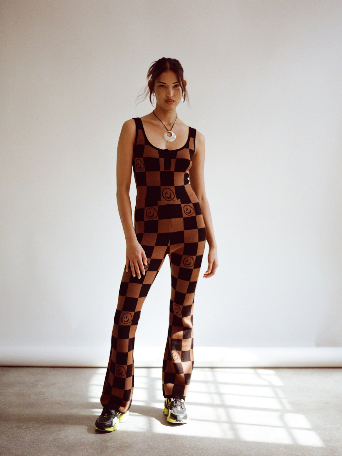 Squish Face Chequered Romper