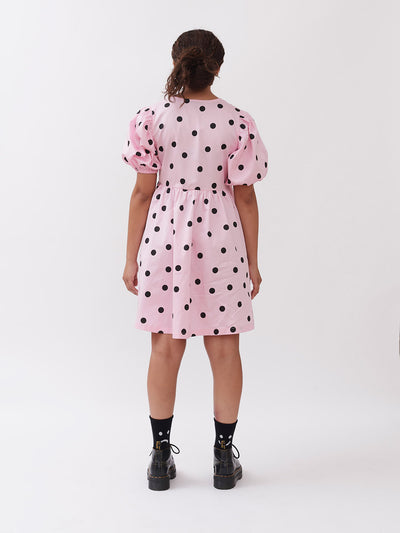 Lazy Oaf Polka Dot Puff Sleeve Dress