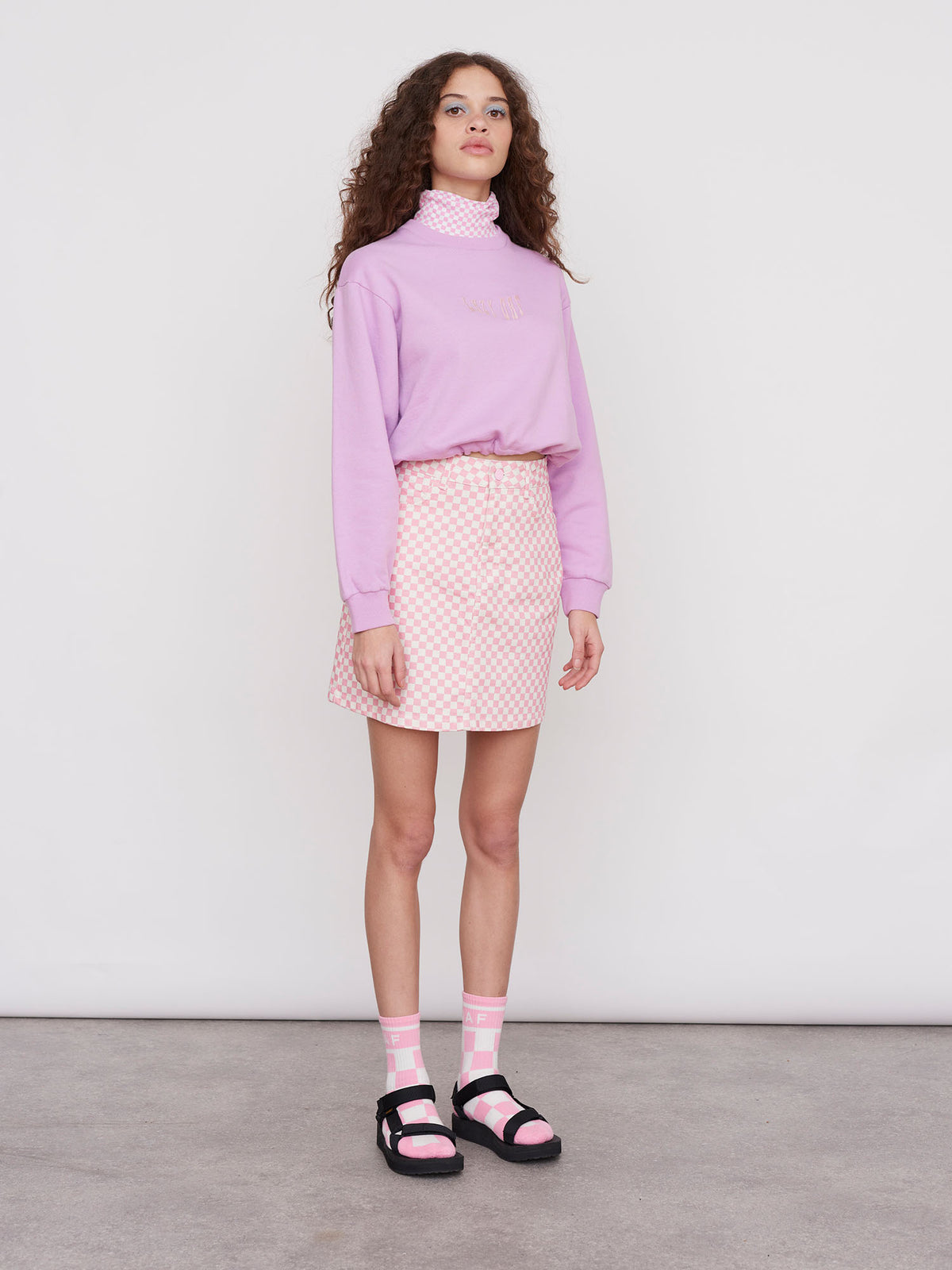 Lazy Oaf Checkers Mini Skirt