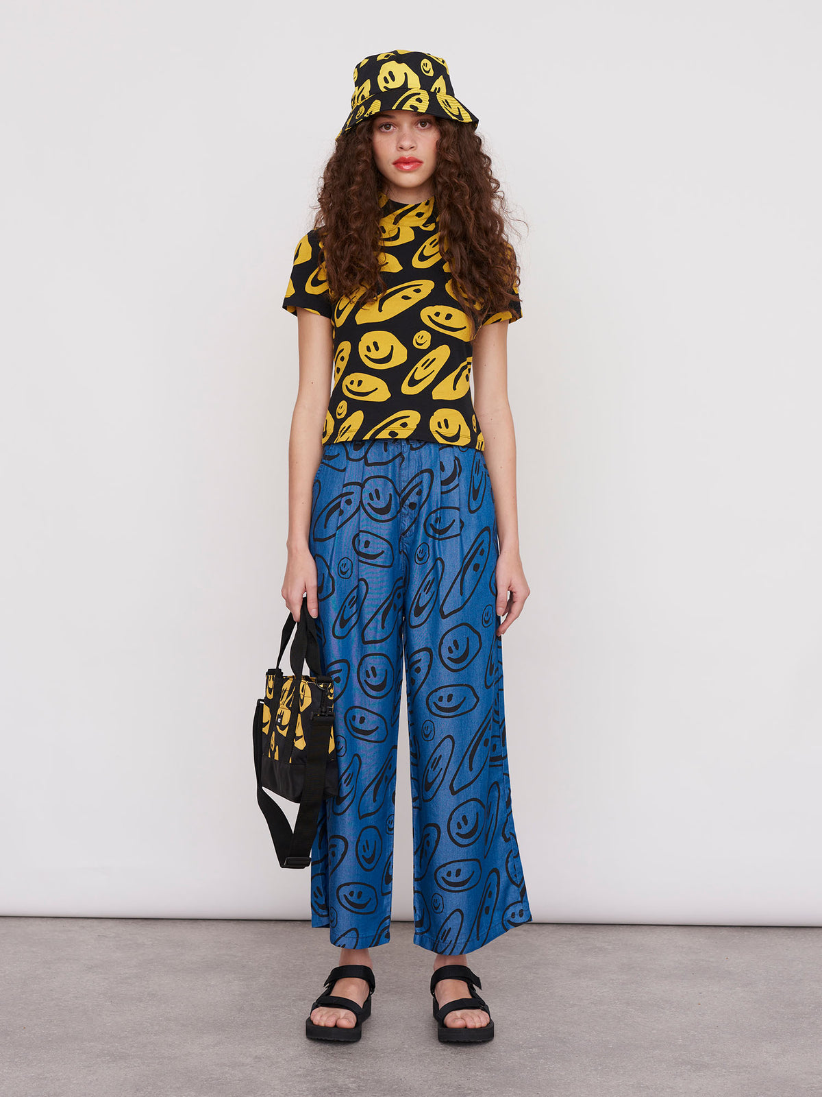 Lazy Oaf Squish Face Wide Leg Pants