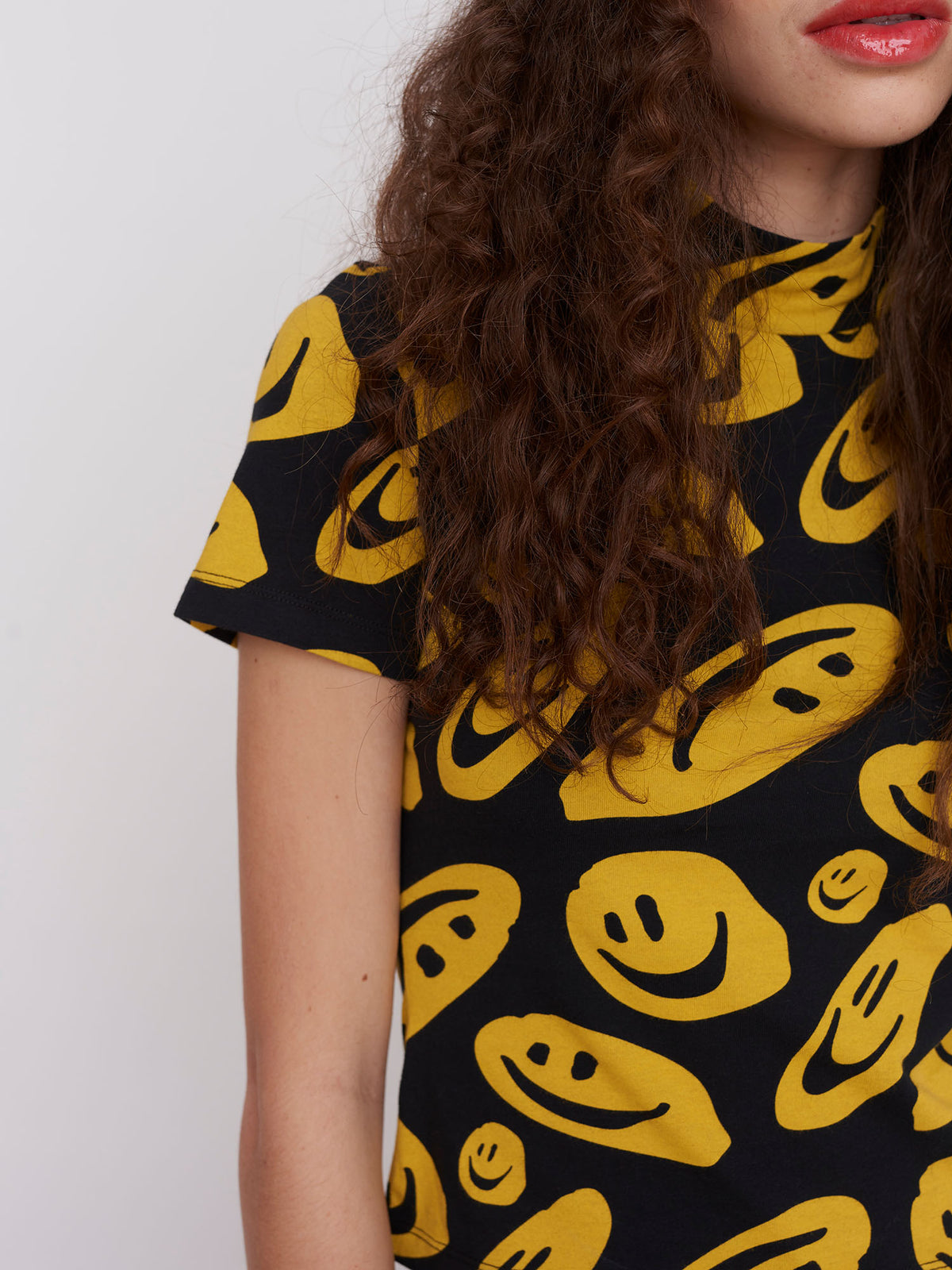 Lazy Oaf Squish Face Short Sleeve Top