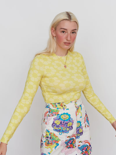 Mellow Yellow Frilly Top