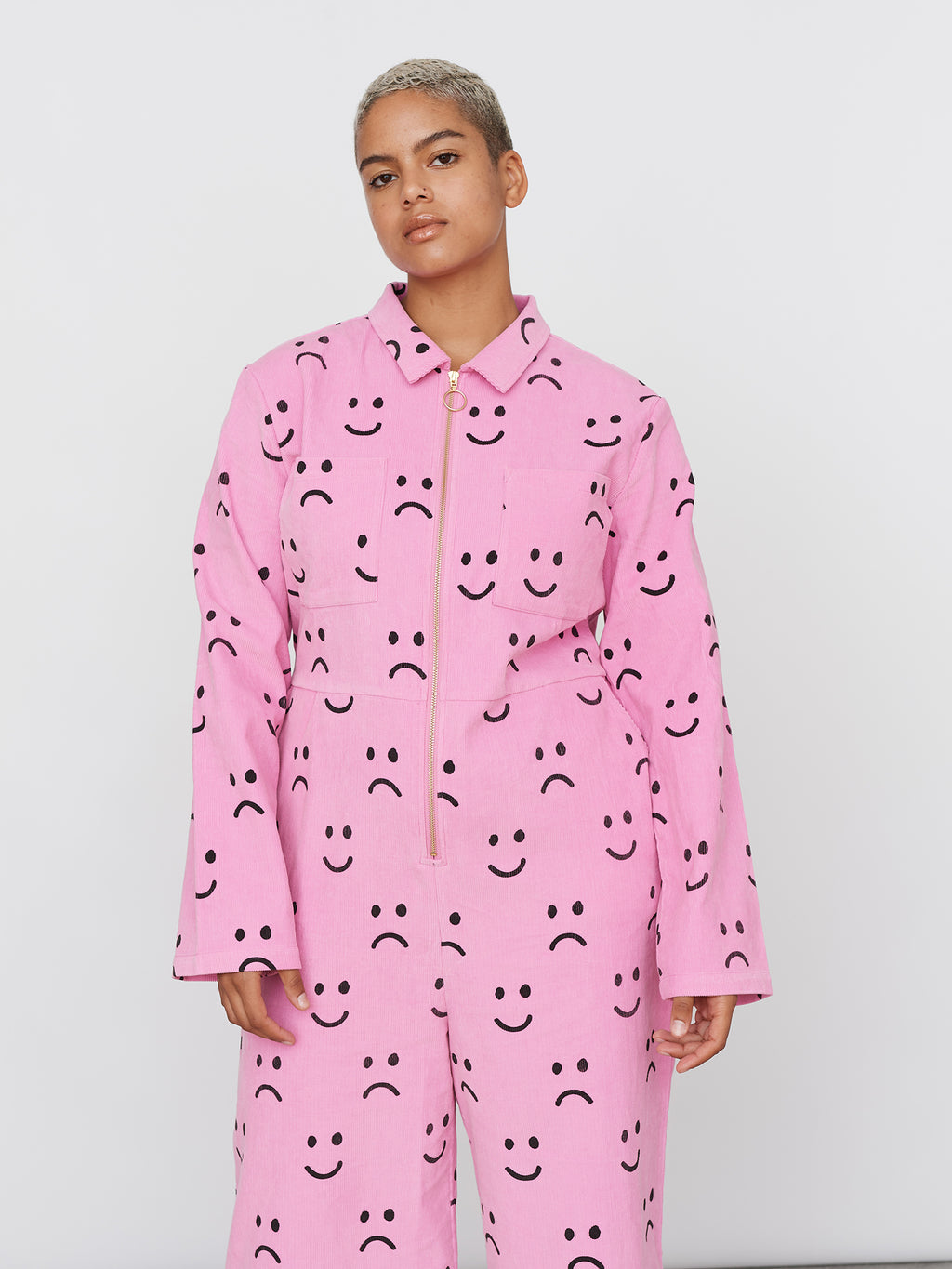 Happy Sad Cord Jumpsuit