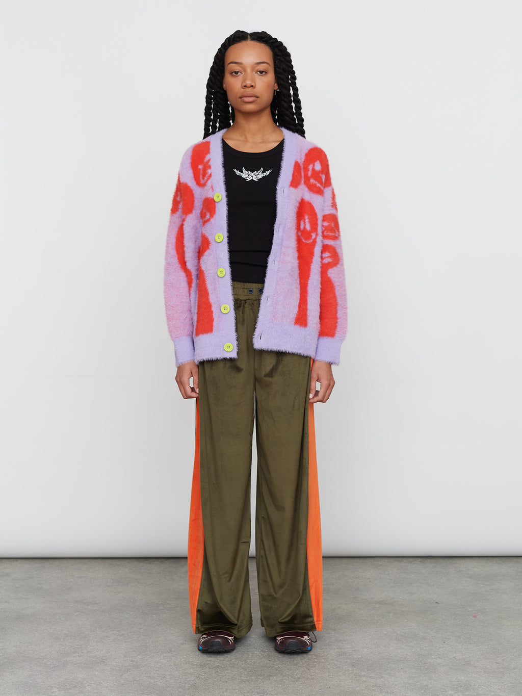 Lava Lamp Fluffy Knit Cardigan