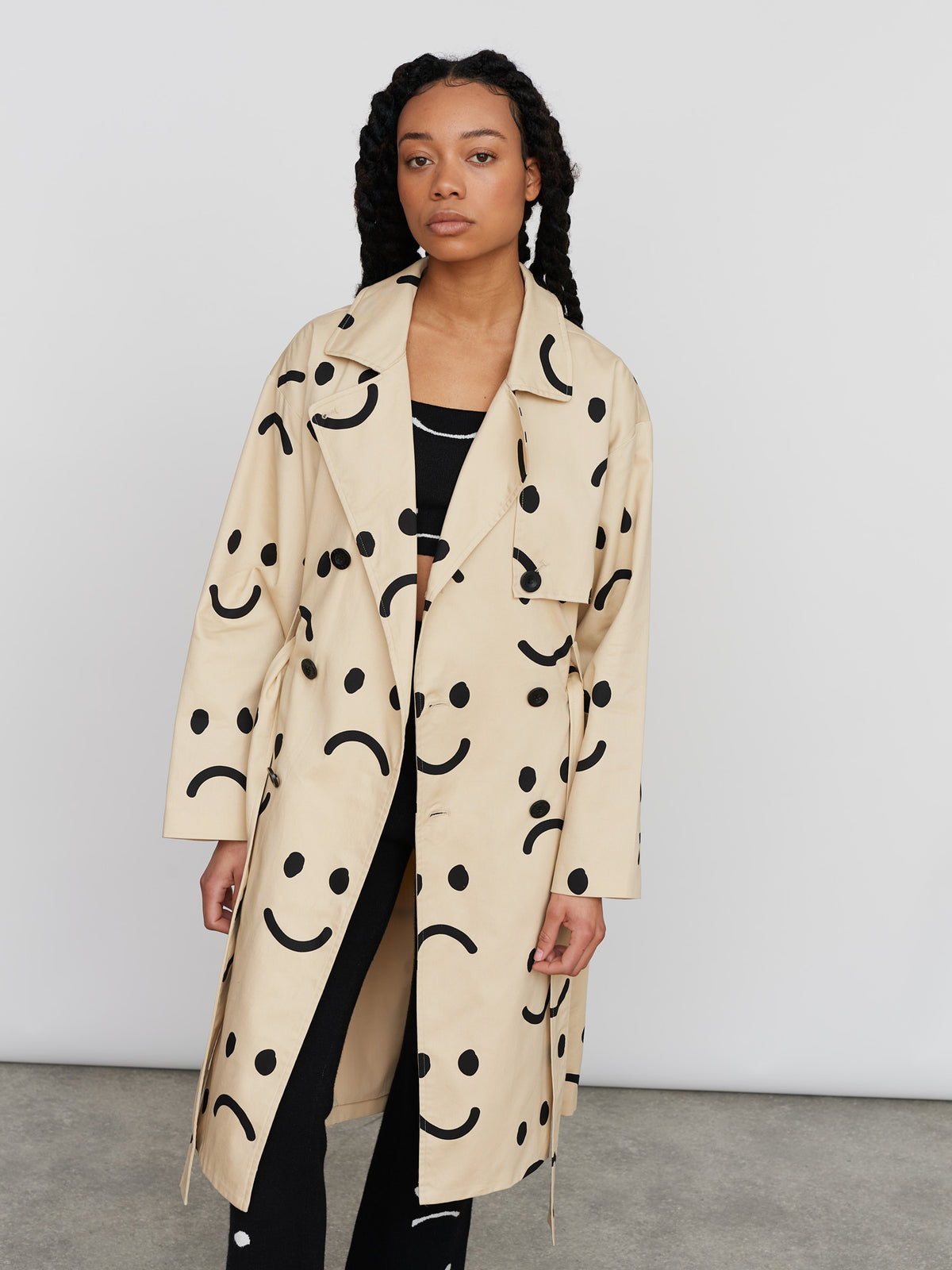 Happy Sad Trench Coat