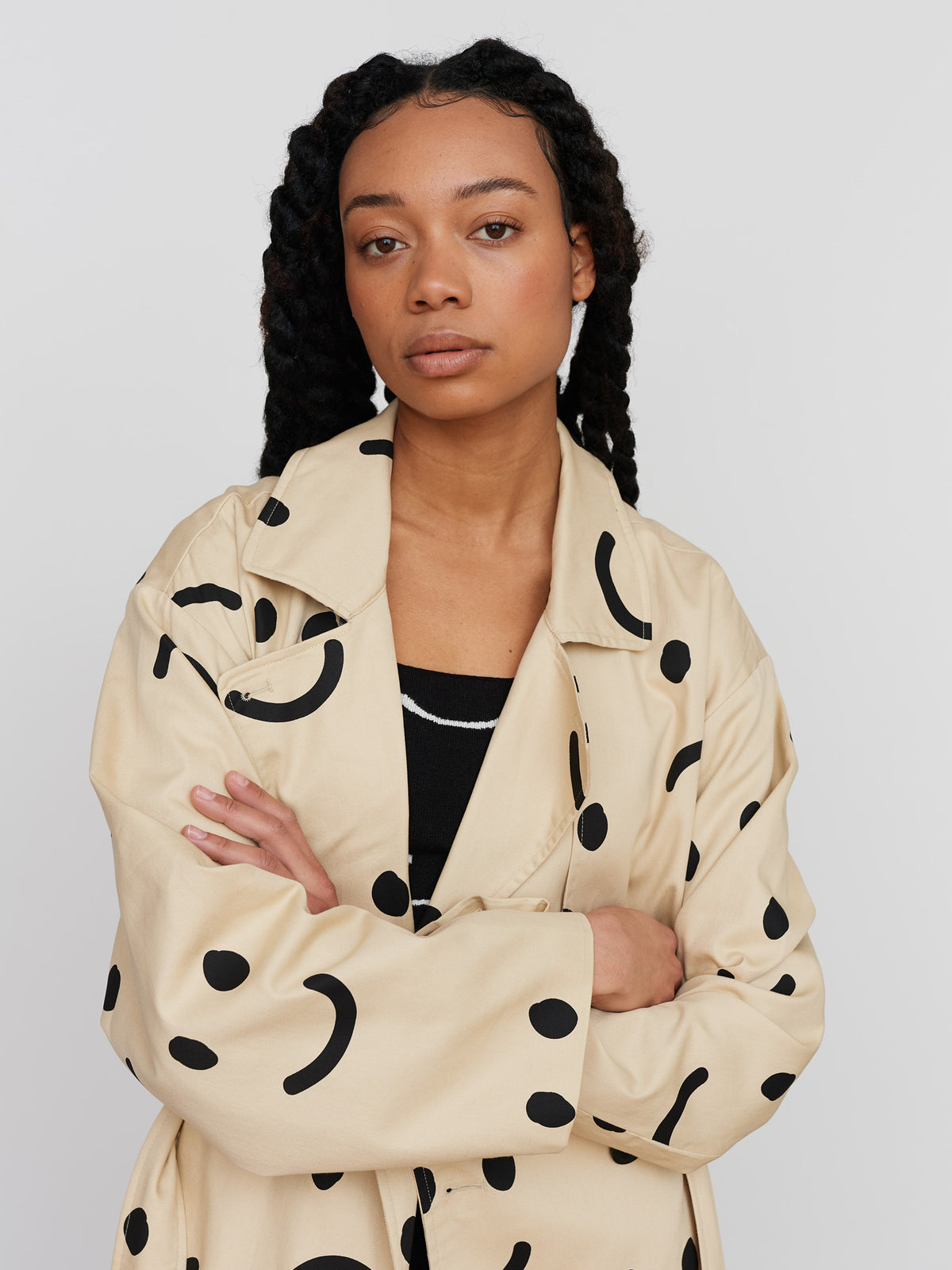Happy Sad Trench Coat