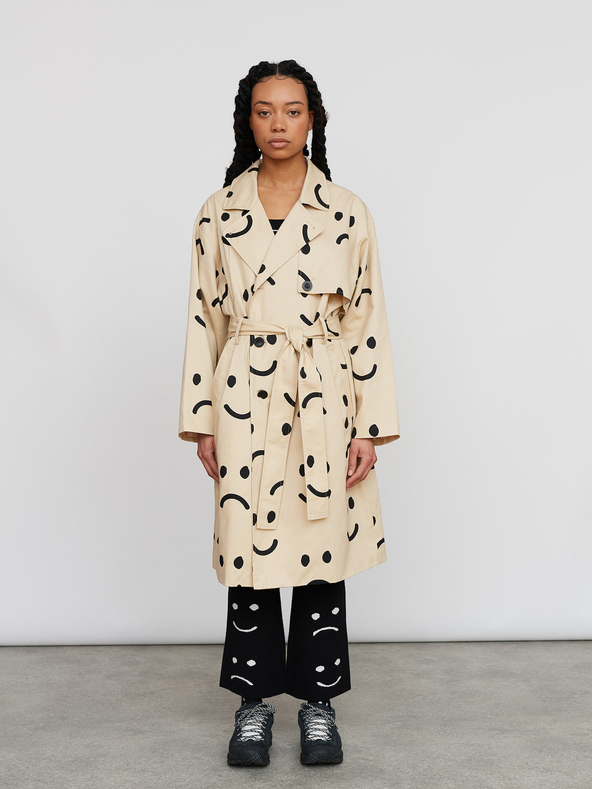 Happy Sad Trench Coat