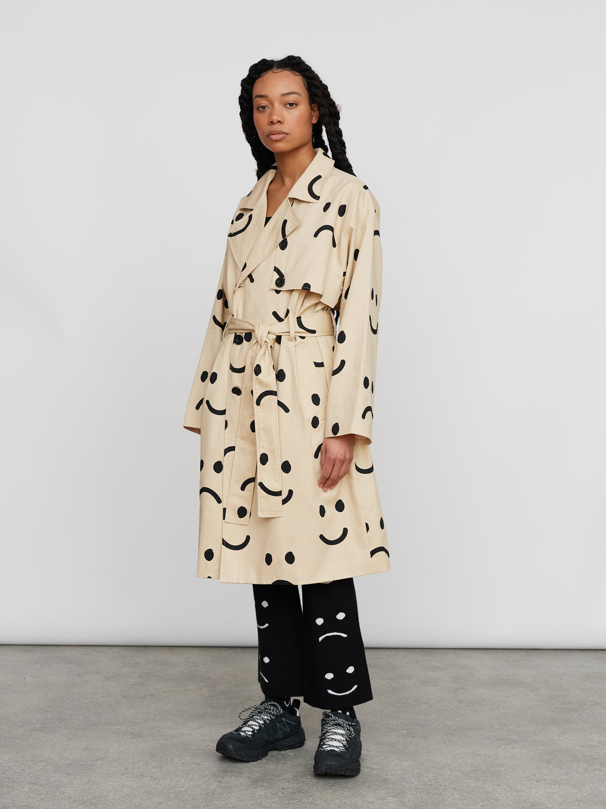 Happy Sad Trench Coat