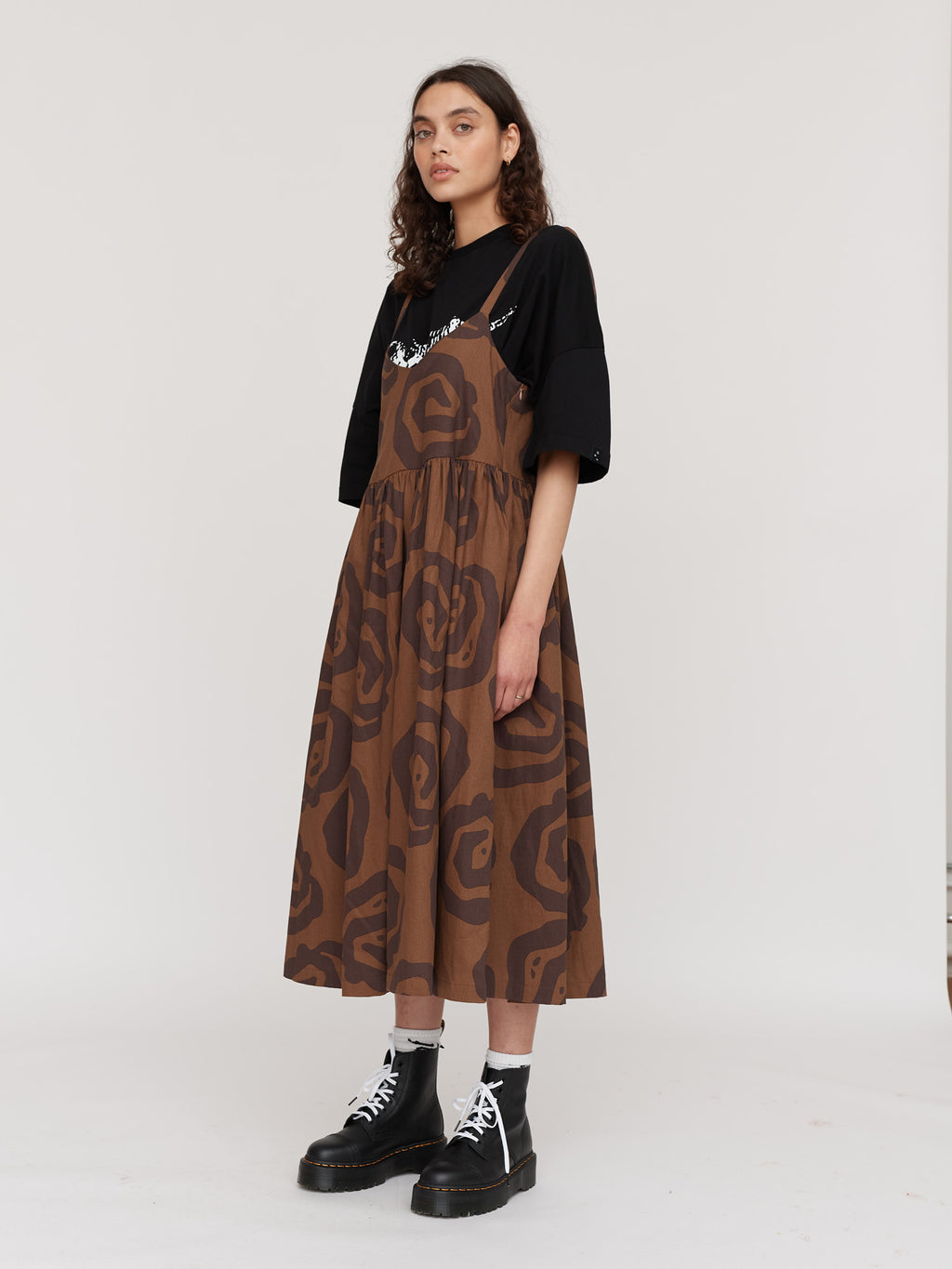 Spiralling Tie Shoulder Dress – Lazy Oaf