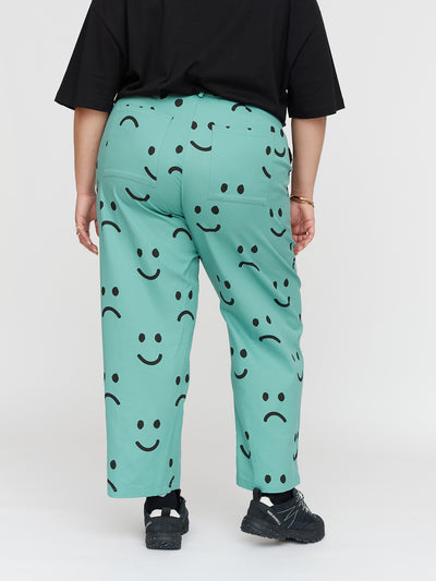 Green Happy Sad Pants