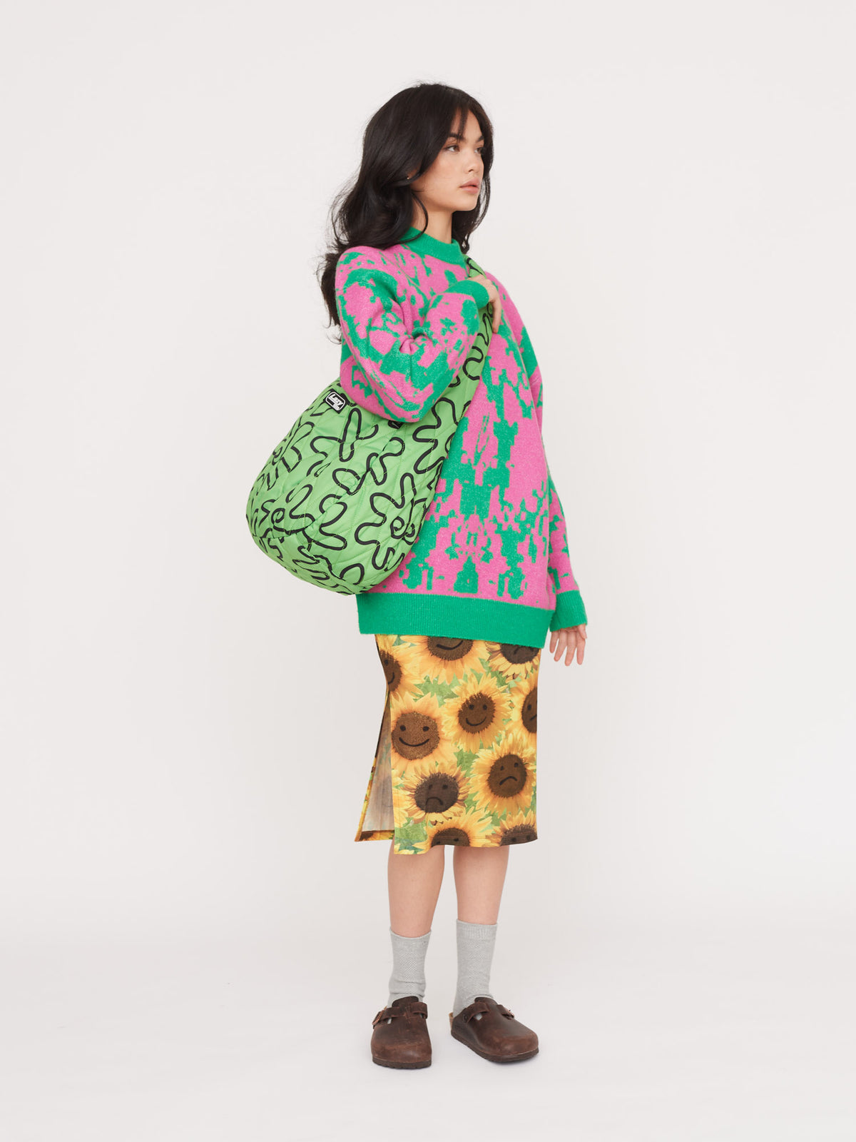 Flower Power Quilted Shoulder Bag