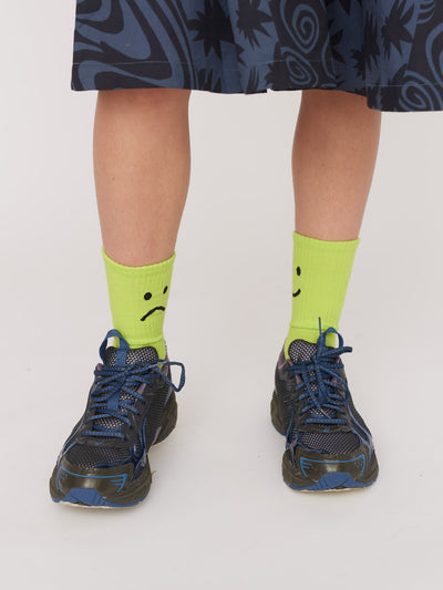 Happy Sad Lime Socks