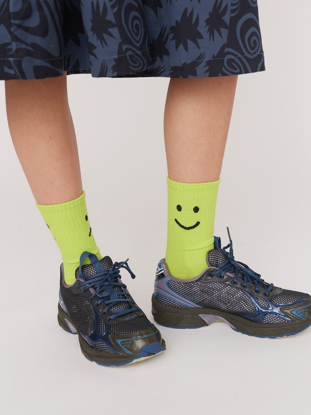 Happy Sad Lime Socks
