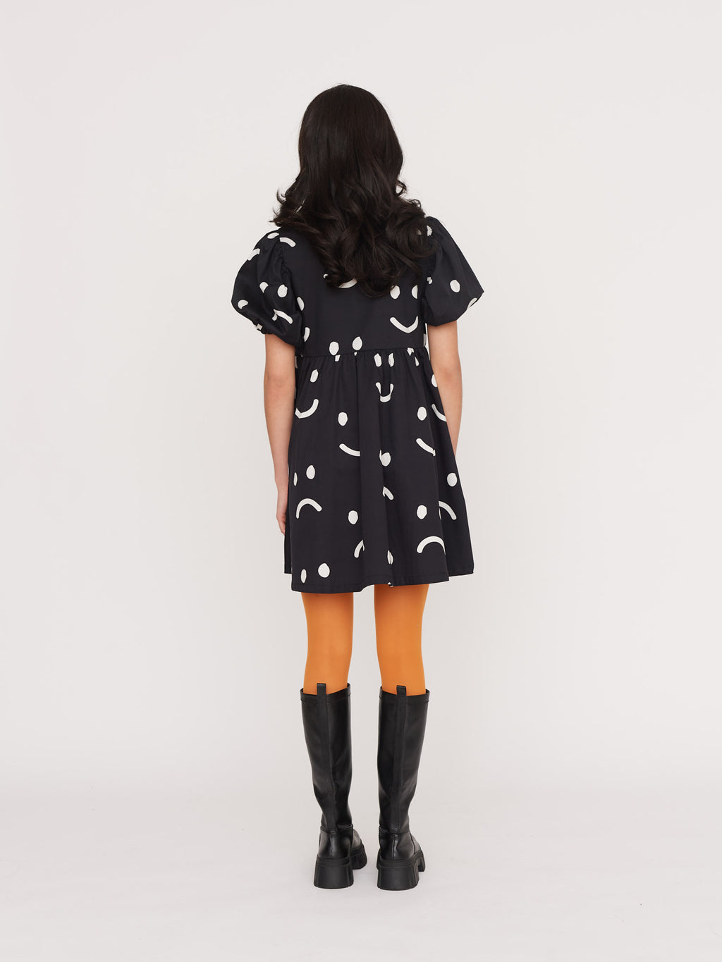 Happy Sad Black Mini Dress
