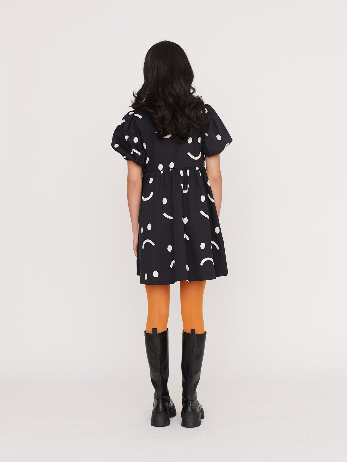 Happy Sad Black Mini Dress