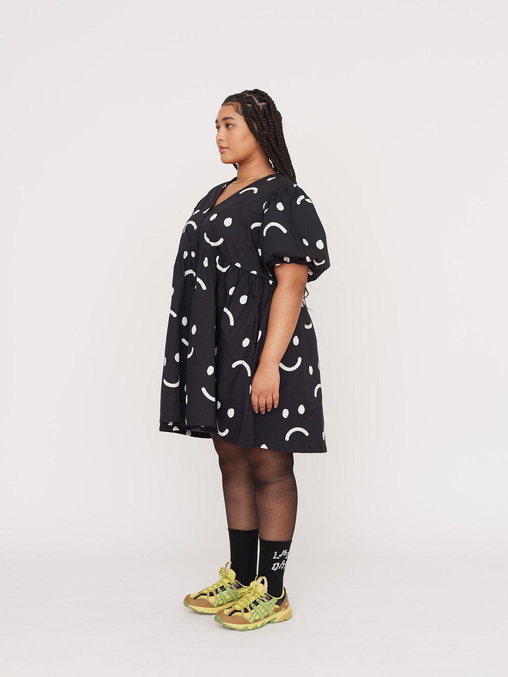 Happy Sad Black Mini Dress Happy Sad Black Mini Dress