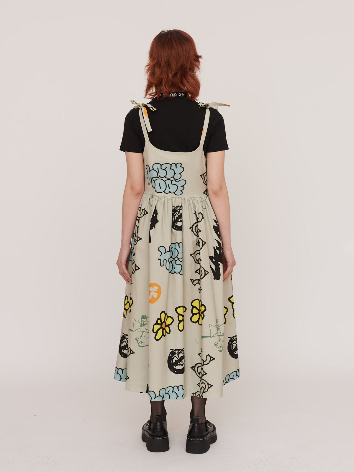 Sketchbook Tie Shoulder Dress