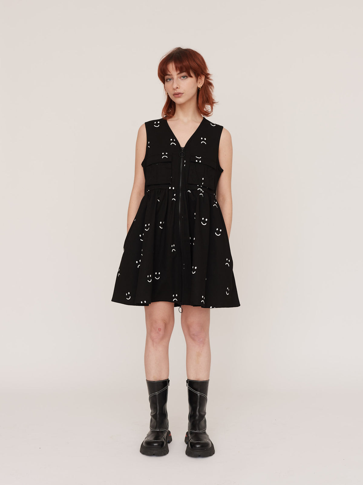 Happy Sad Mini Gilet Dress
