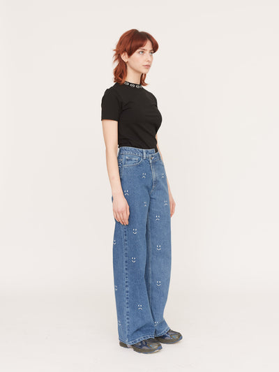 Happy Sad Asymmetric Jeans