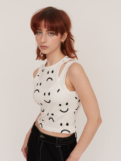 Happy Sad Layer Vest