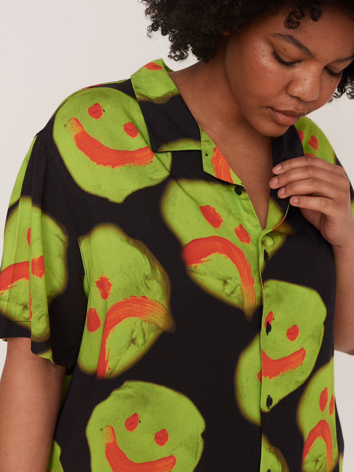 Painted Happy Sad Bowling Shirt