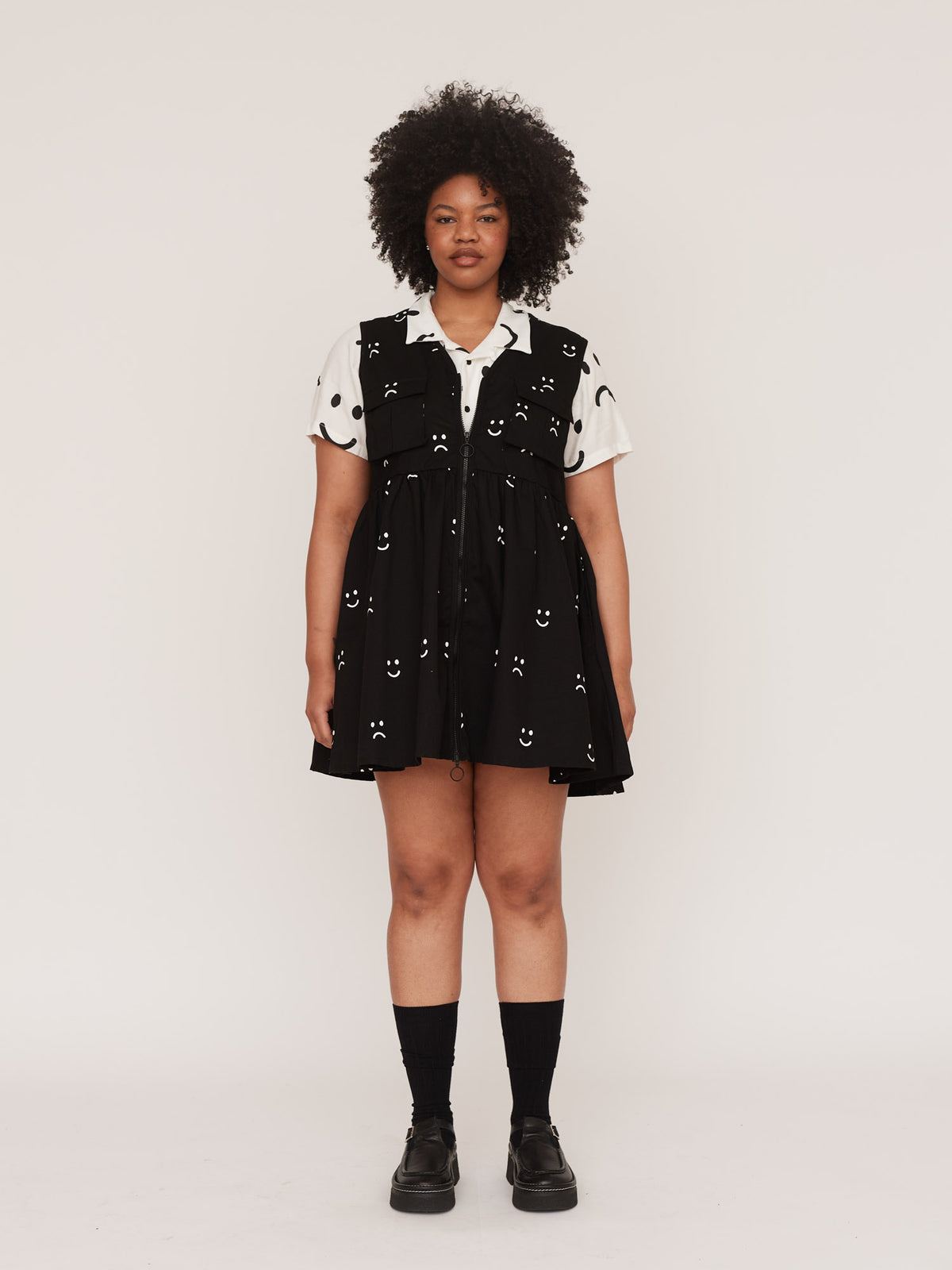 Happy Sad Mini Gilet Dress