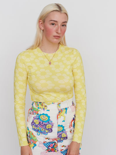 Mellow Yellow Frilly Top