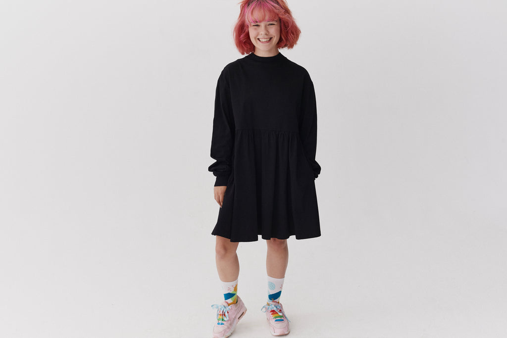 LO Black Sally Sack Dress