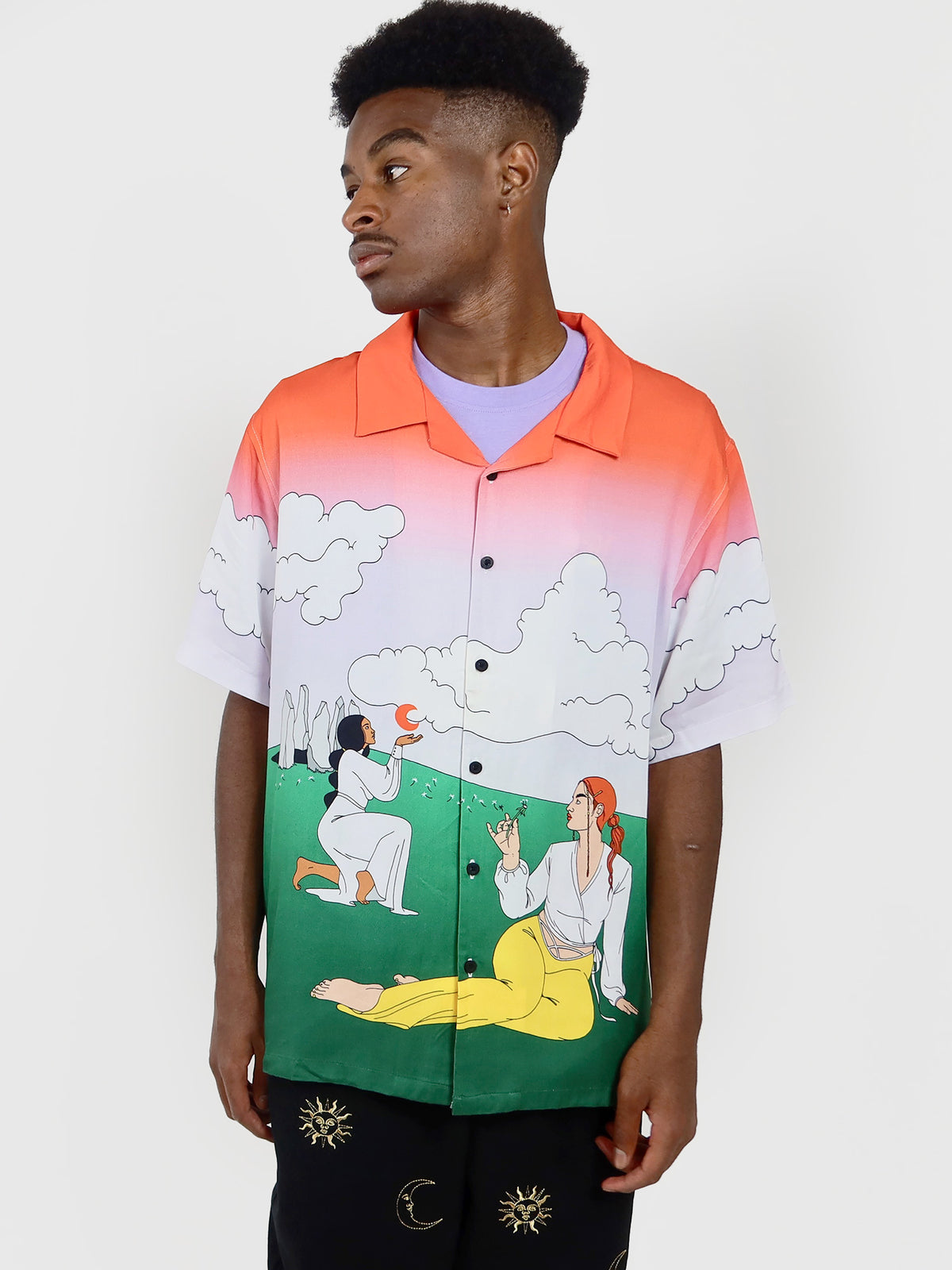 LO x Laura Callaghan Worship The World Bowling Shirt