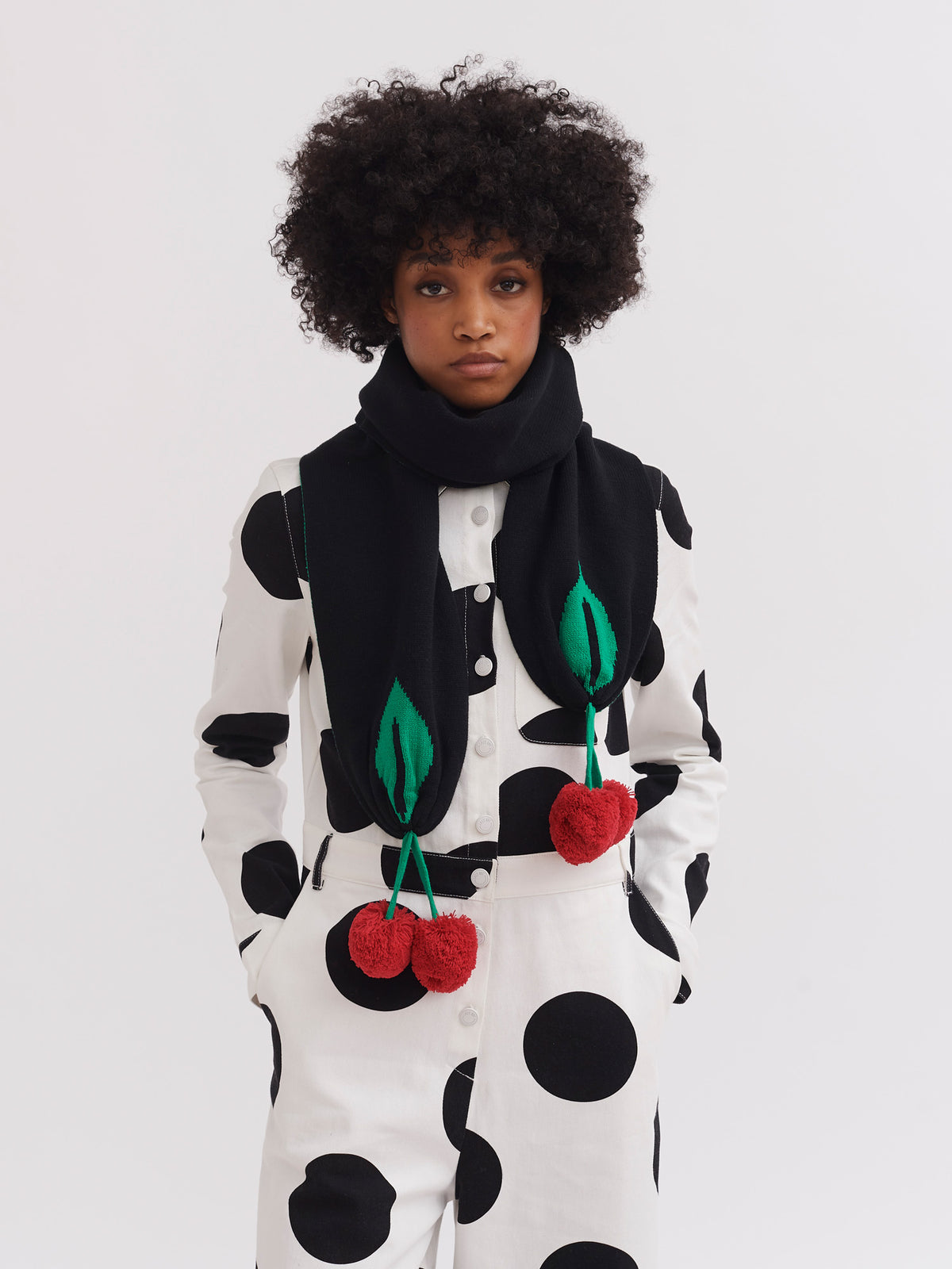 Lazy Oaf Pom Pom Cherry Scarf