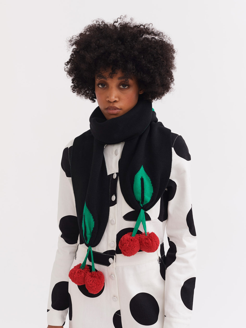 Lazy Oaf Pom Pom Cherry Scarf