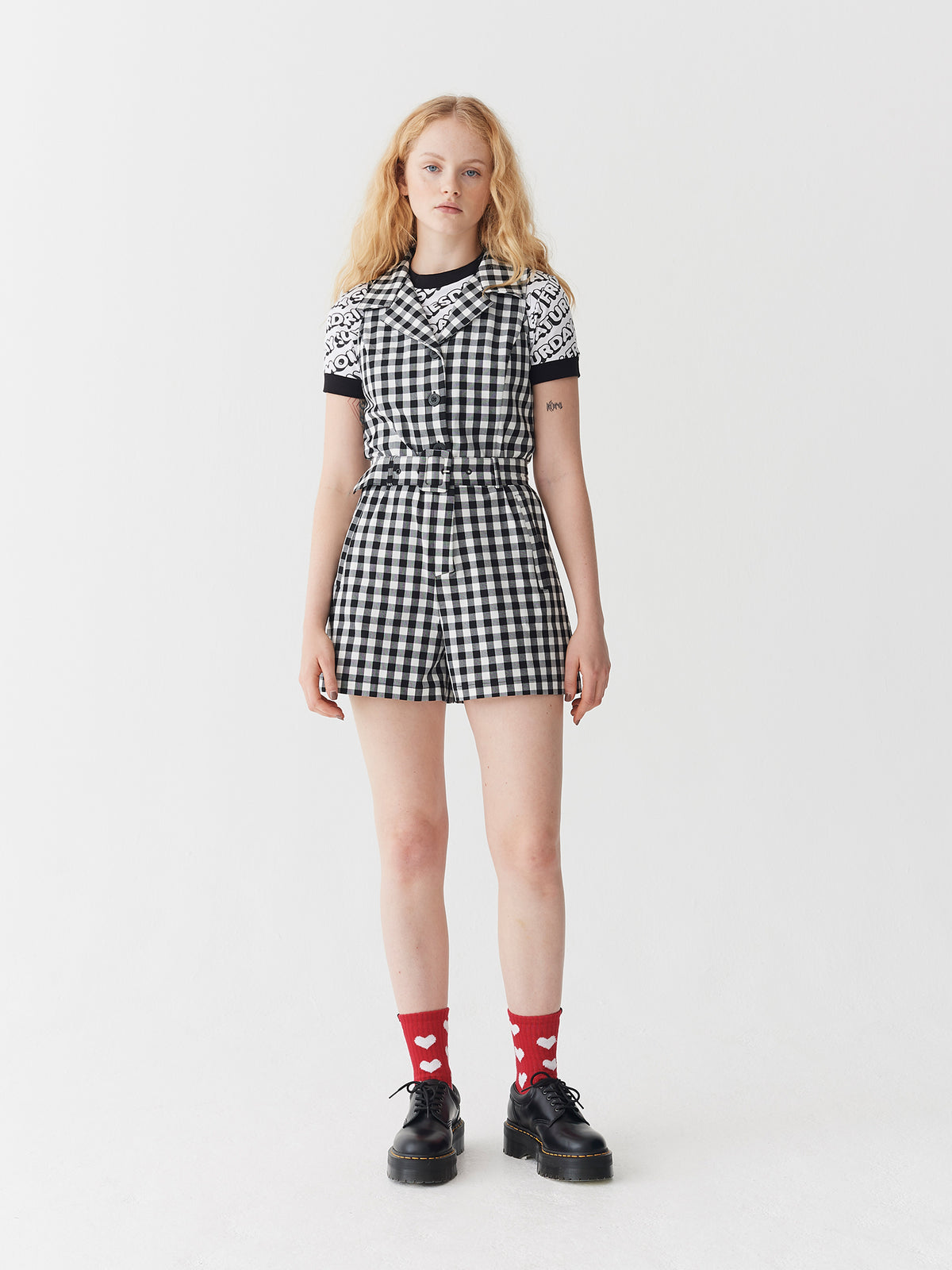 Lazy Oaf Gingham Role Playsuit
