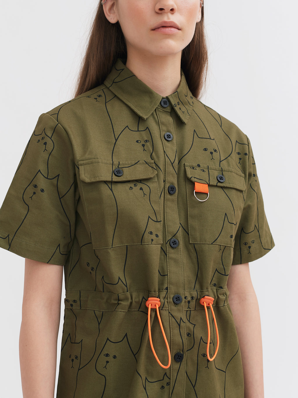 Lazy Oaf In The Cat House Shirt Dress Lazy Oaf In The Cat House Shirt Dress