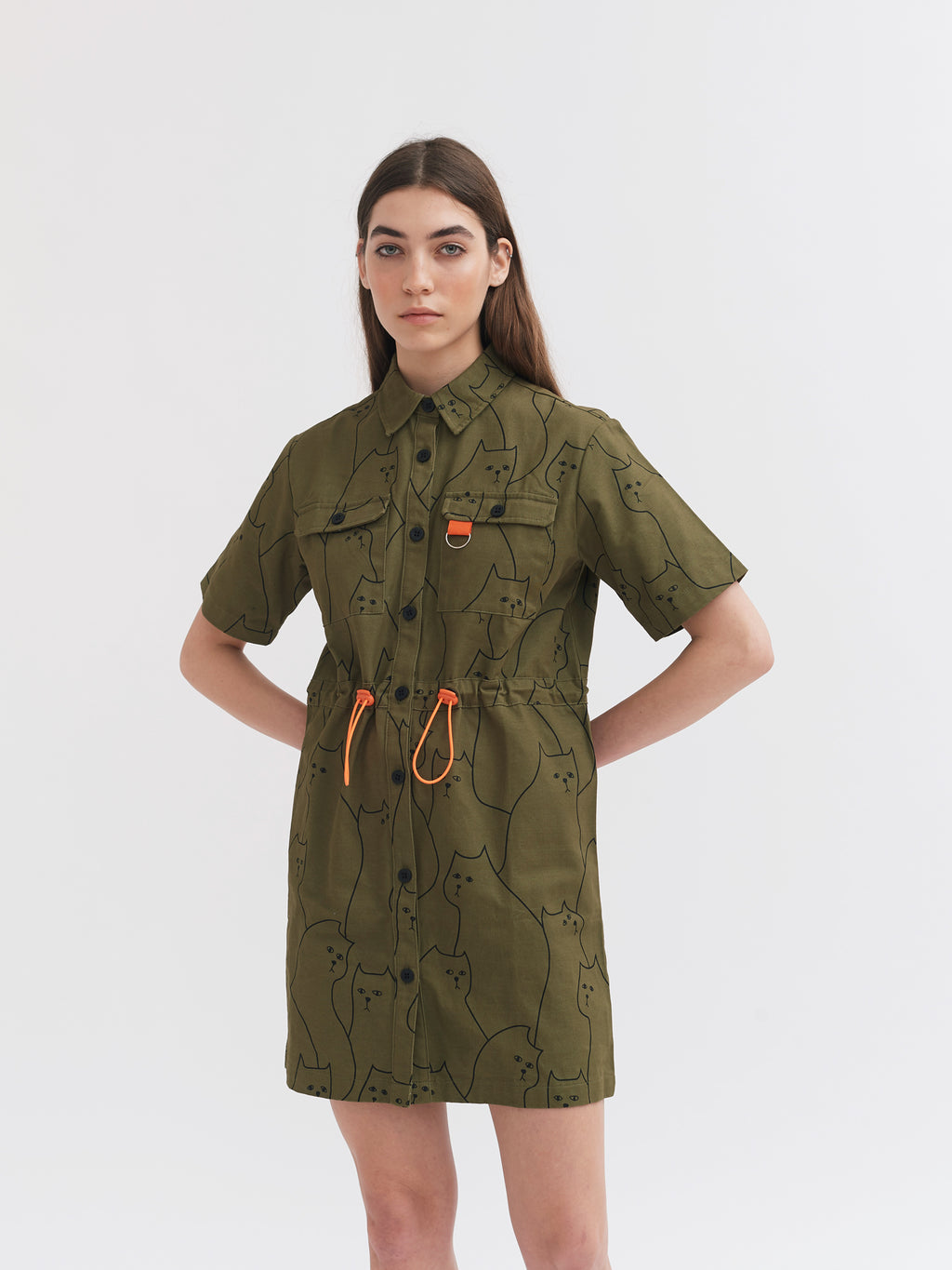 Lazy Oaf In The Cat House Shirt Dress Lazy Oaf In The Cat House Shirt Dress