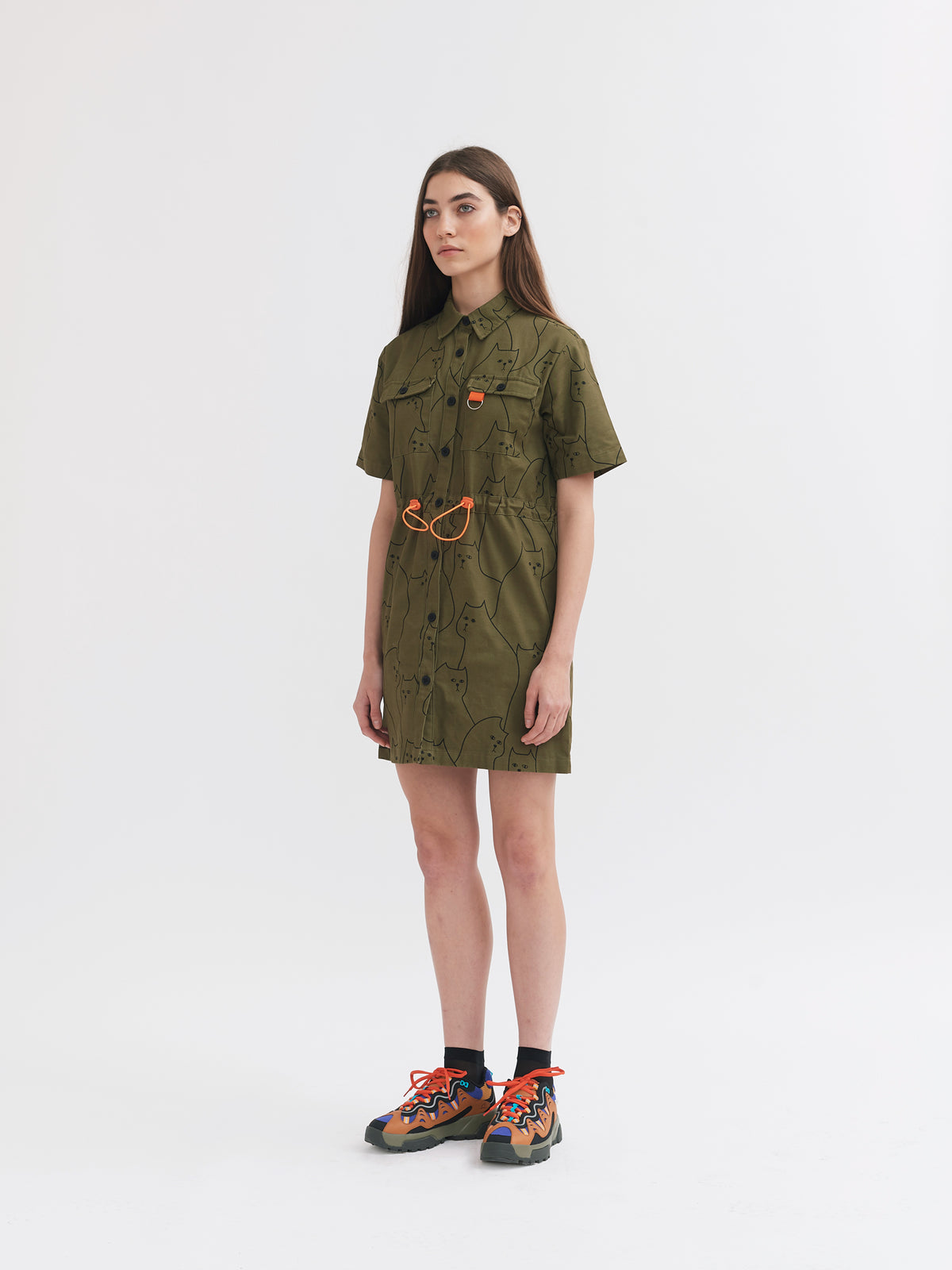 Lazy Oaf In The Cat House Shirt Dress
