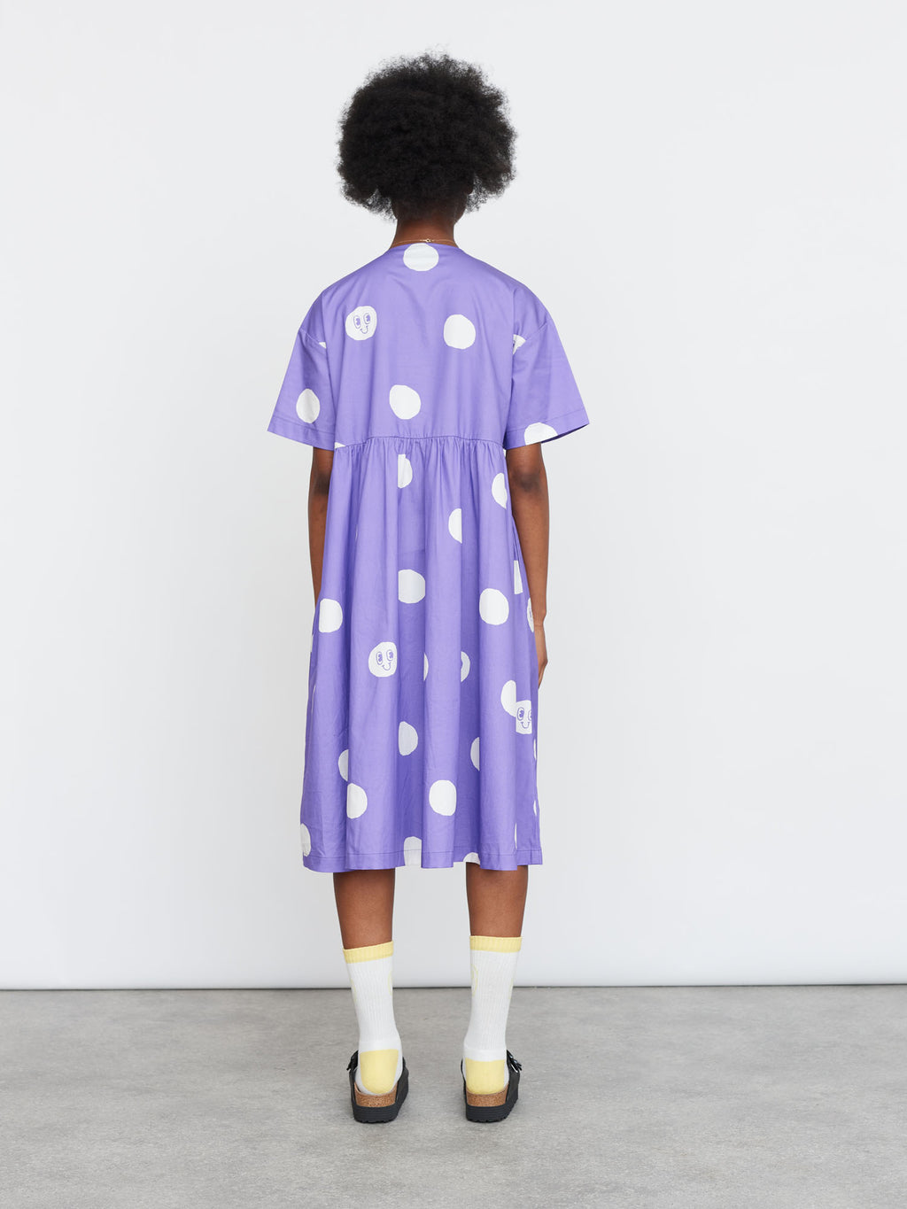 Lazy Oaf Wonky Smile Polka Dot Dress