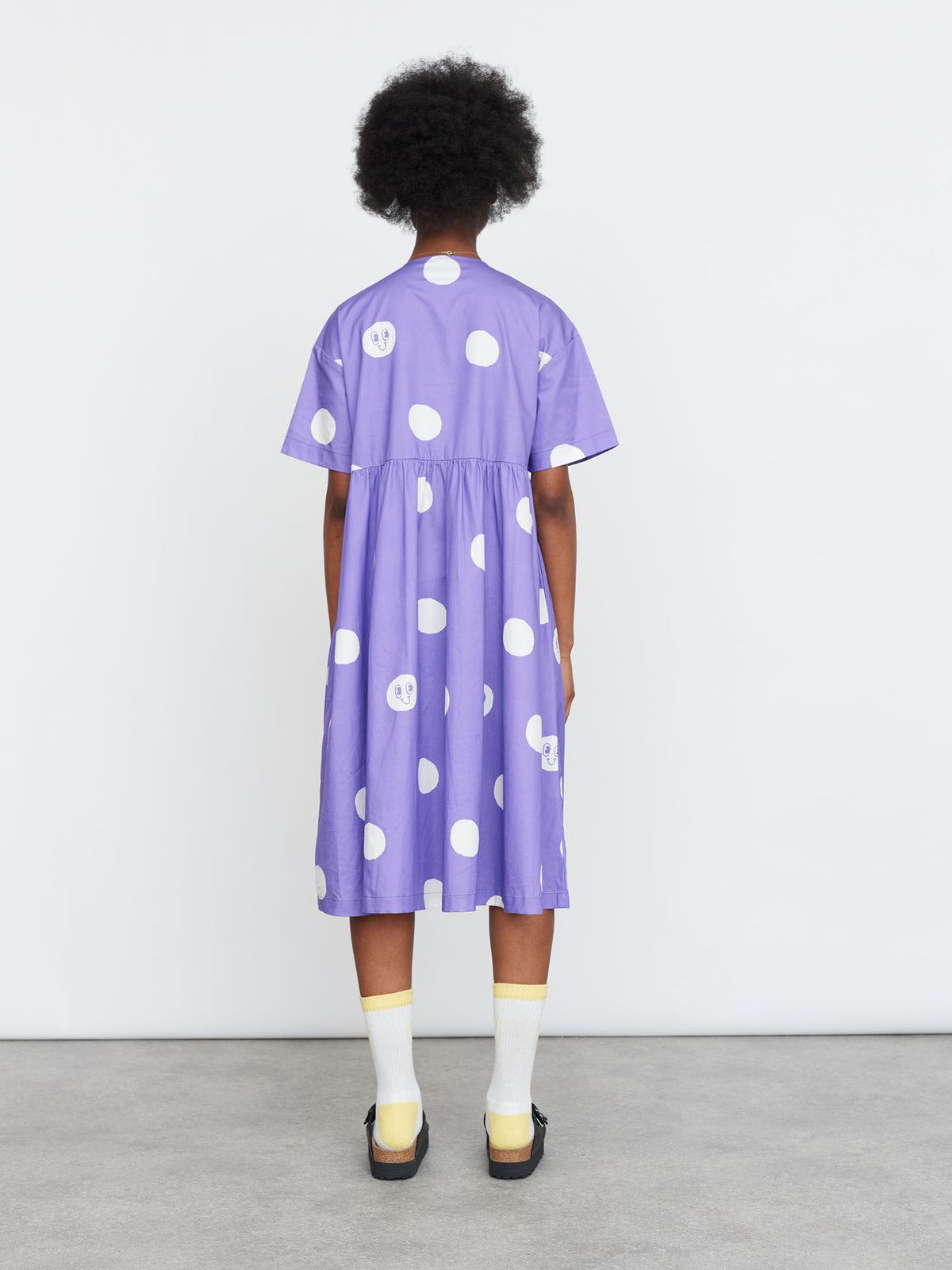 Lazy Oaf Wonky Smile Polka Dot Dress