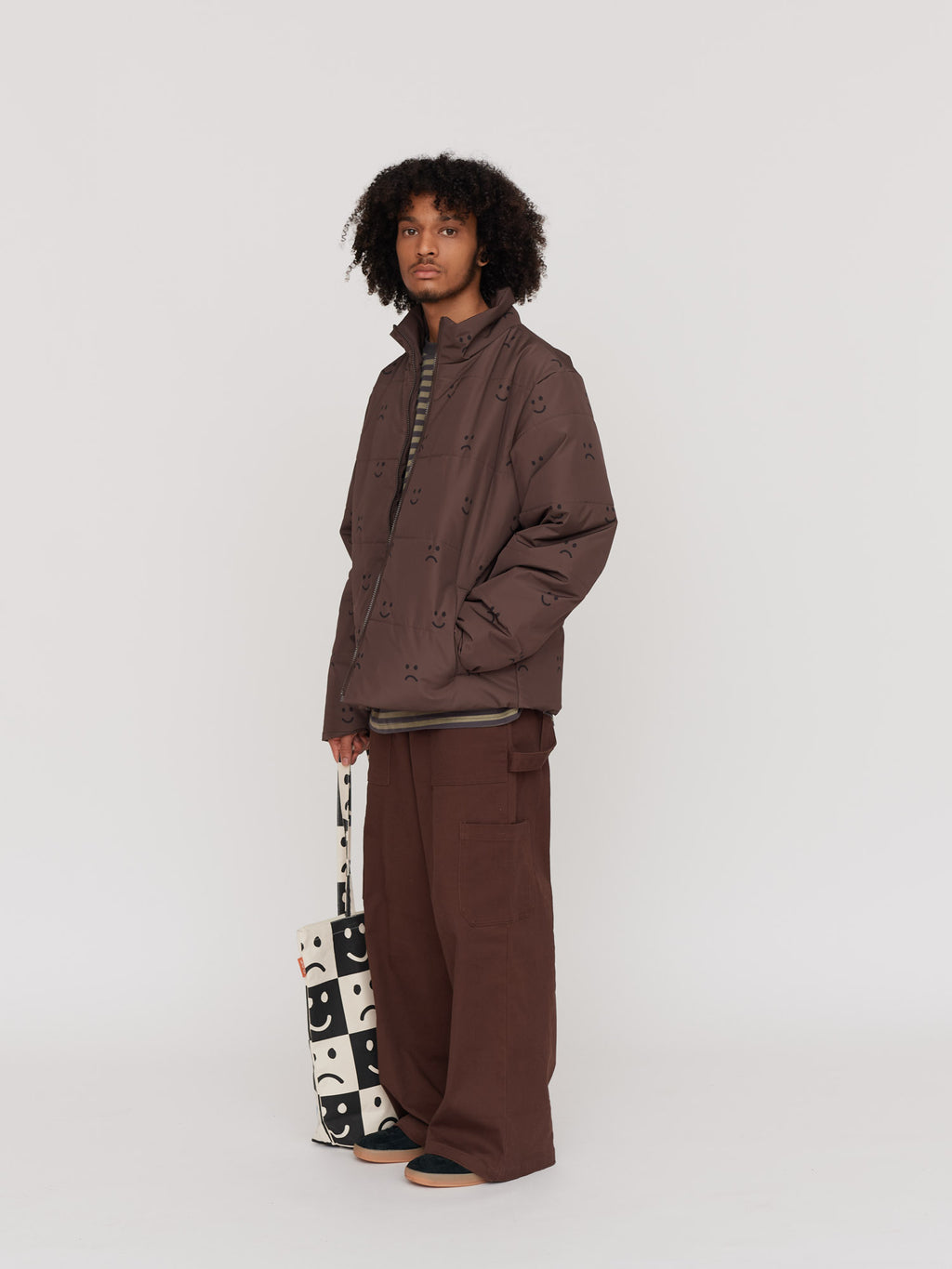 Happy Sad Brown Puffer Jacket