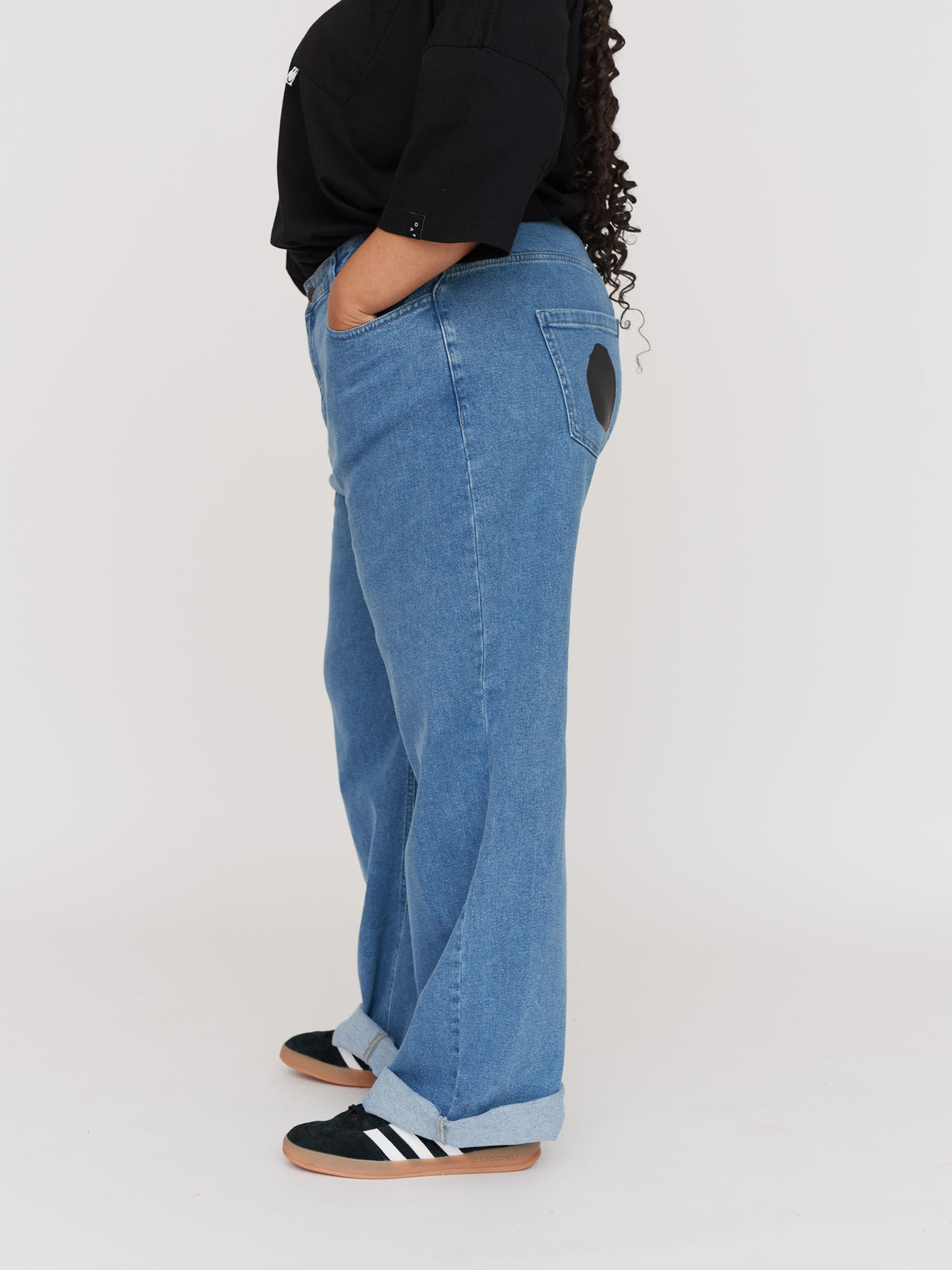 Sad Face Wide Leg Jeans