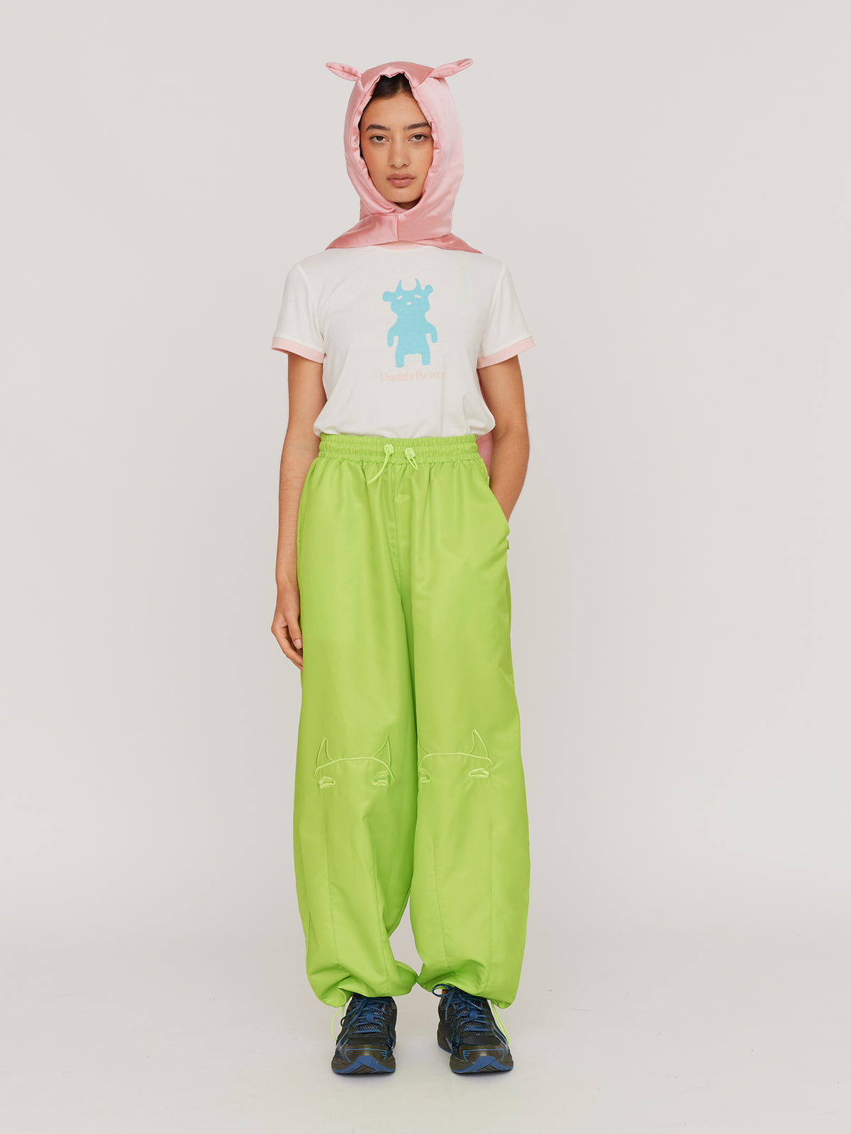 LO x Daddy Bears Green Parachute Pants