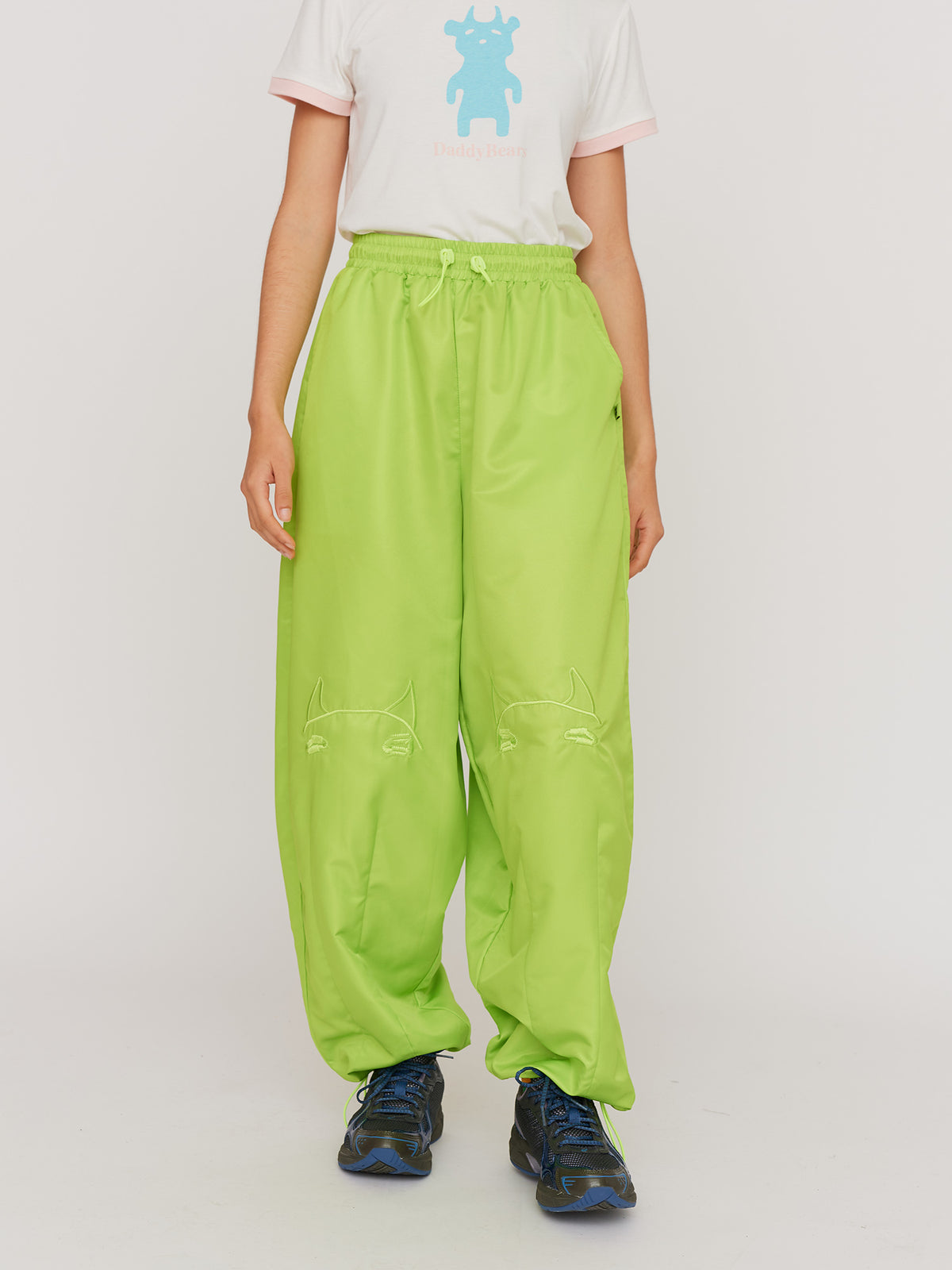 LO x Daddy Bears Green Parachute Pants