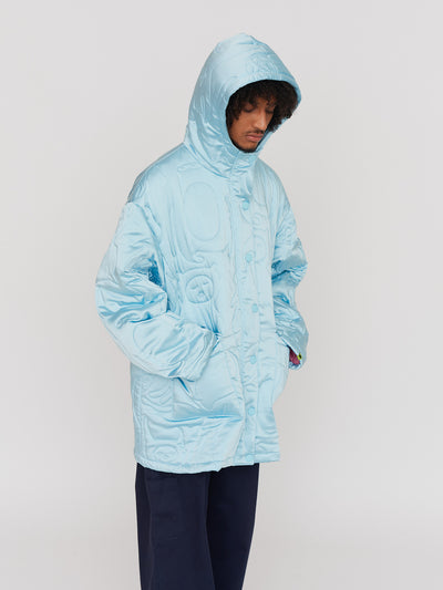 LO X Daddy Bears Satin Quilted Coat