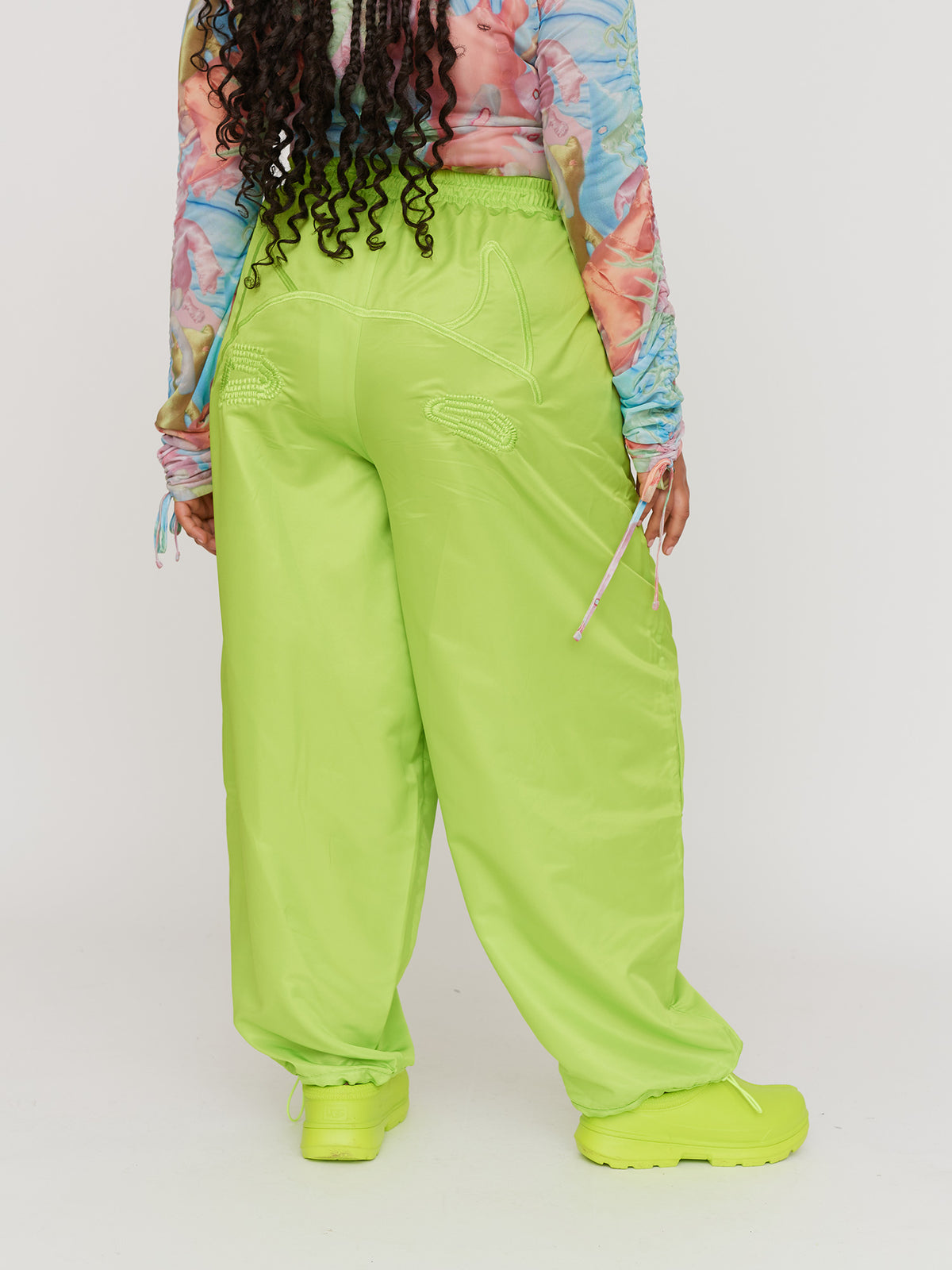 LO x Daddy Bears Green Parachute Pants
