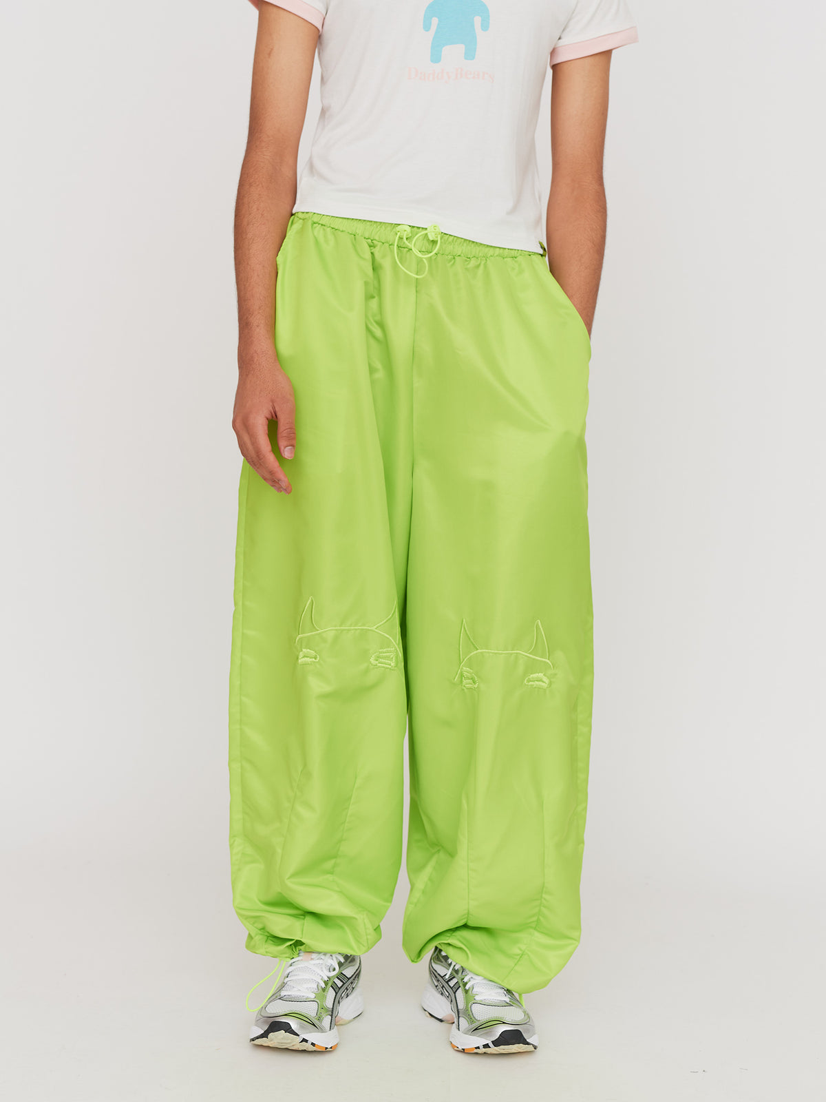 LO x Daddy Bears Green Parachute Pants