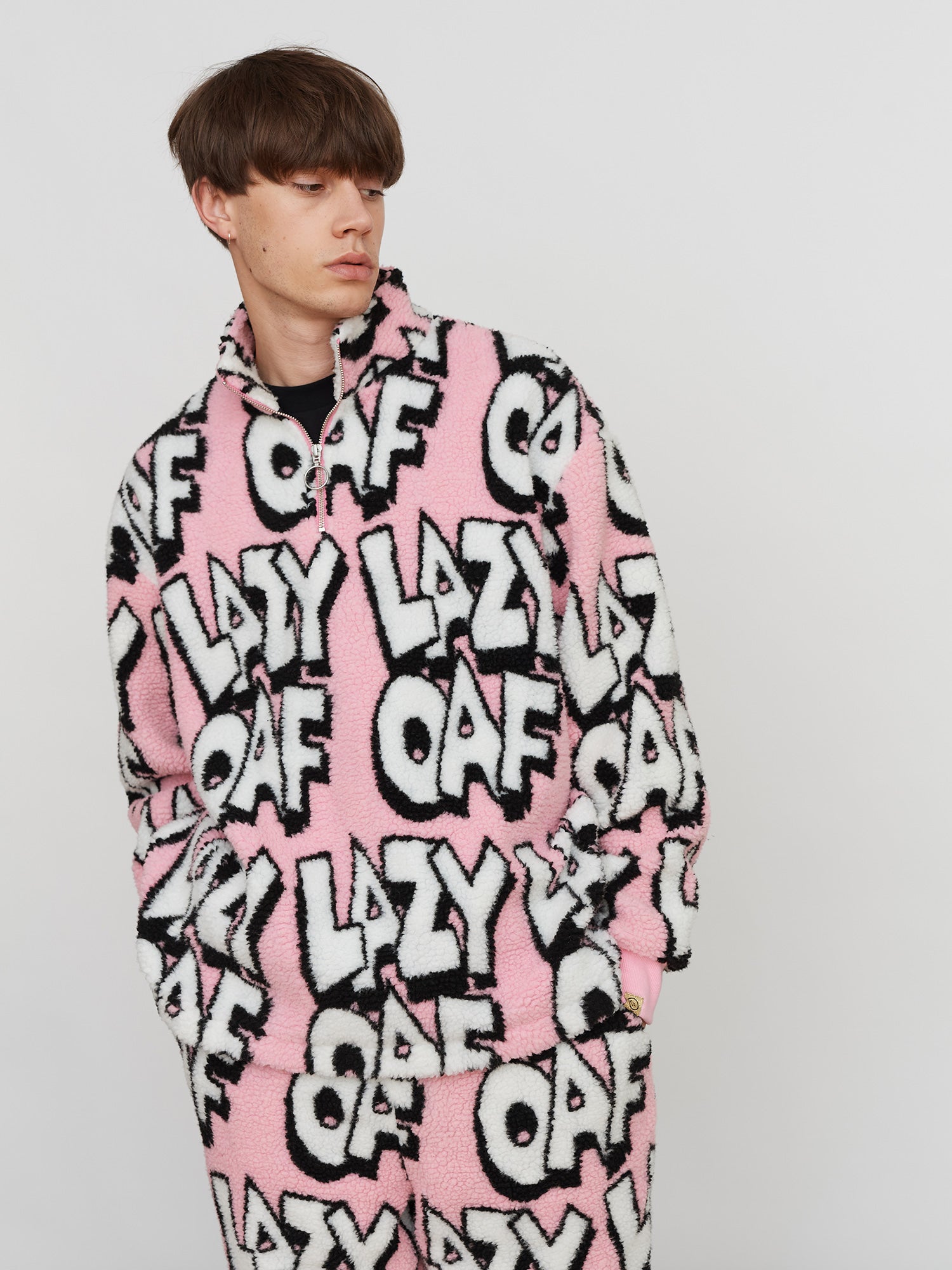 Oaf Cartoon 1/4 Zip Fleece – Lazy Oaf