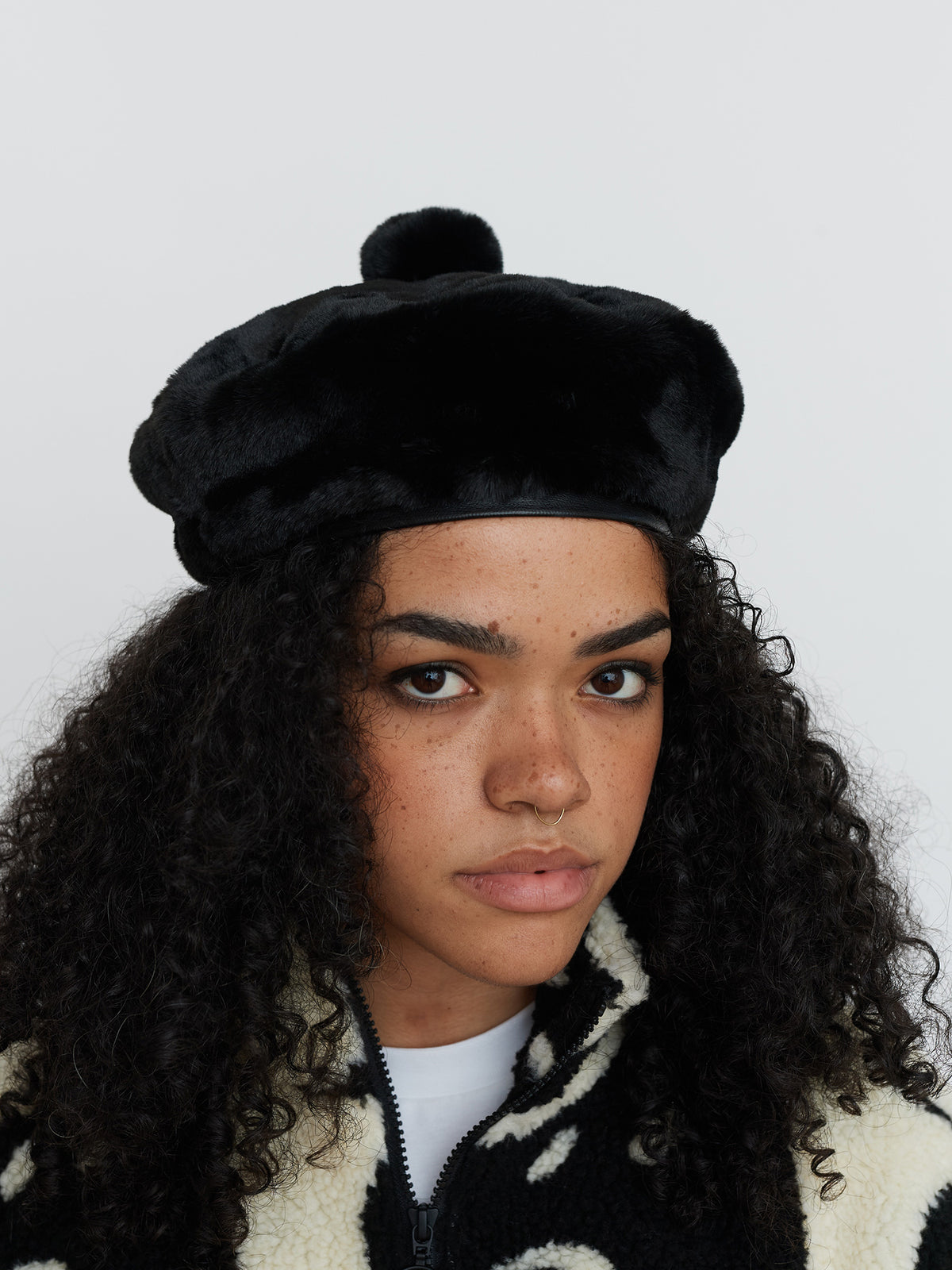 Furry Bobble Beret