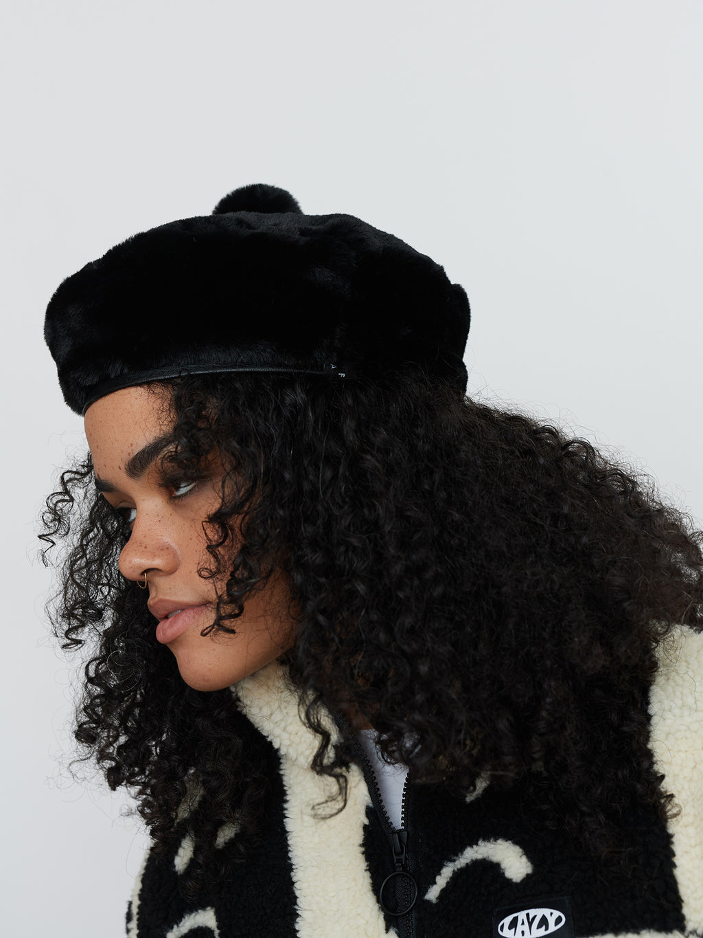 Furry Bobble Beret