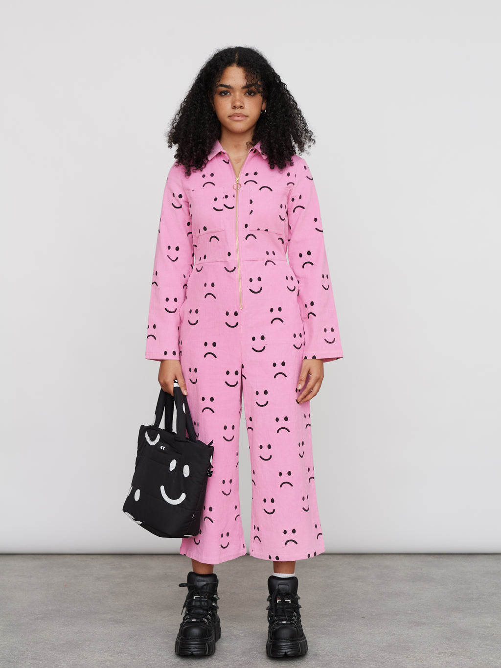 Happy Sad Cord Jumpsuit