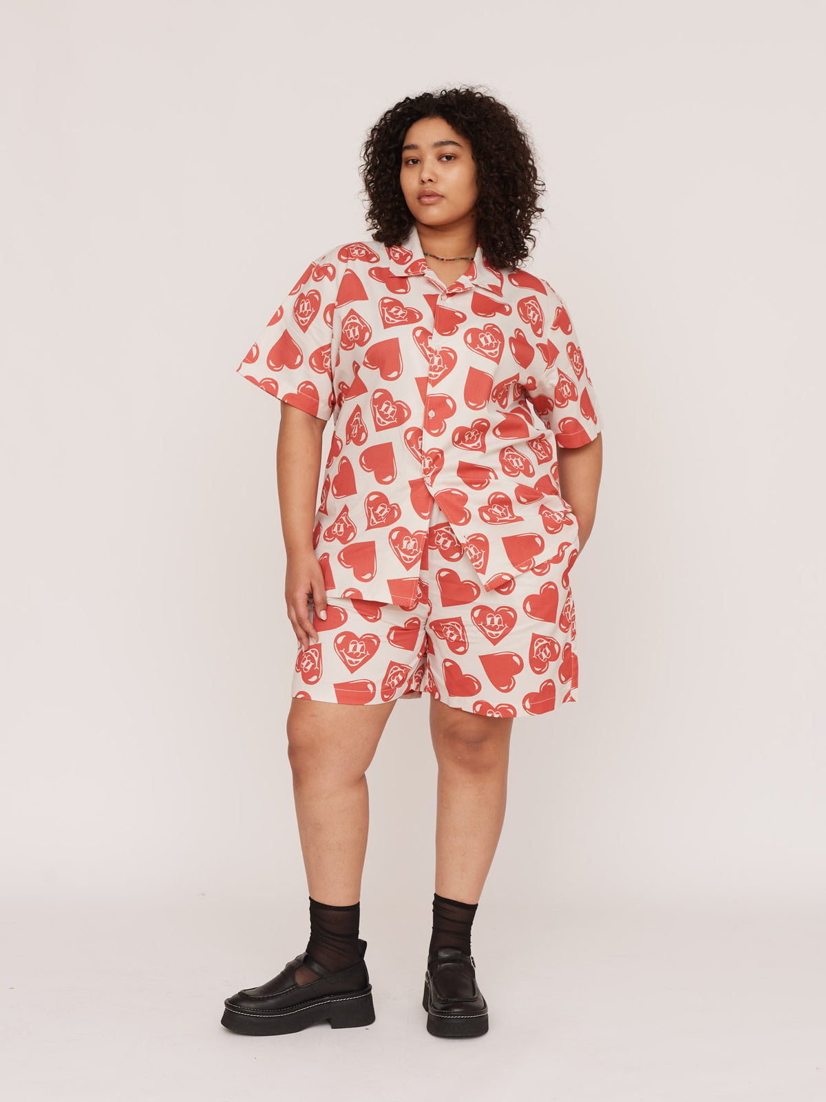 Happy Heart Bowling Shirt