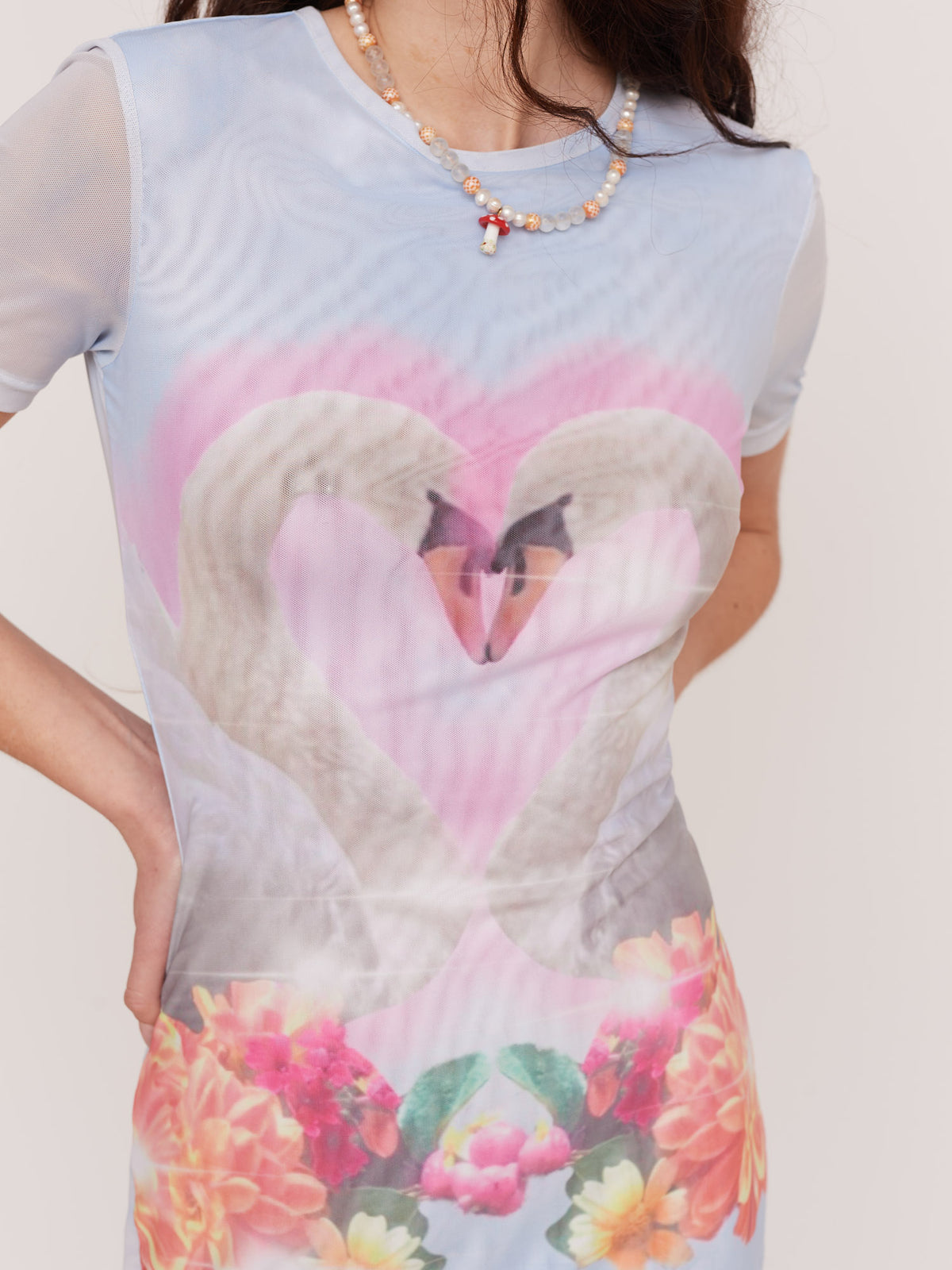 Love Birds Fitted Mini Dress